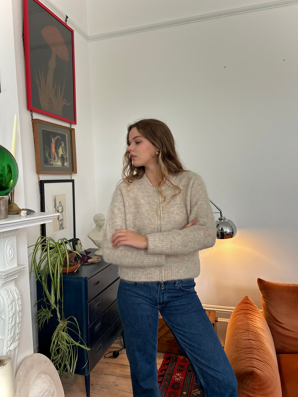 Dual Zip Bomber - Beige