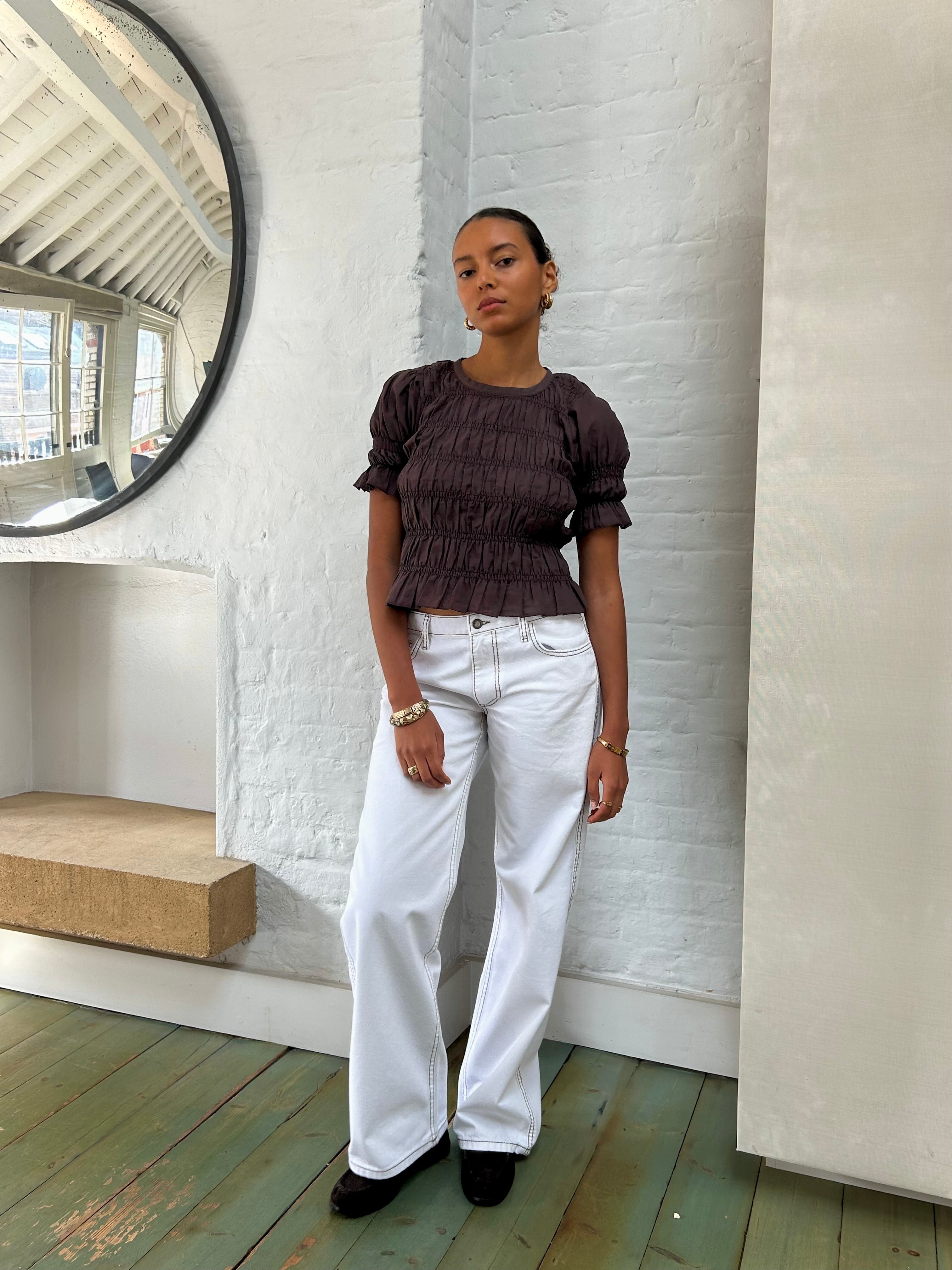 The Emmie Blouse - Brown