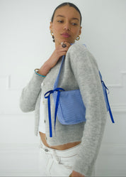 Gingham Shoulder Bag - Blue