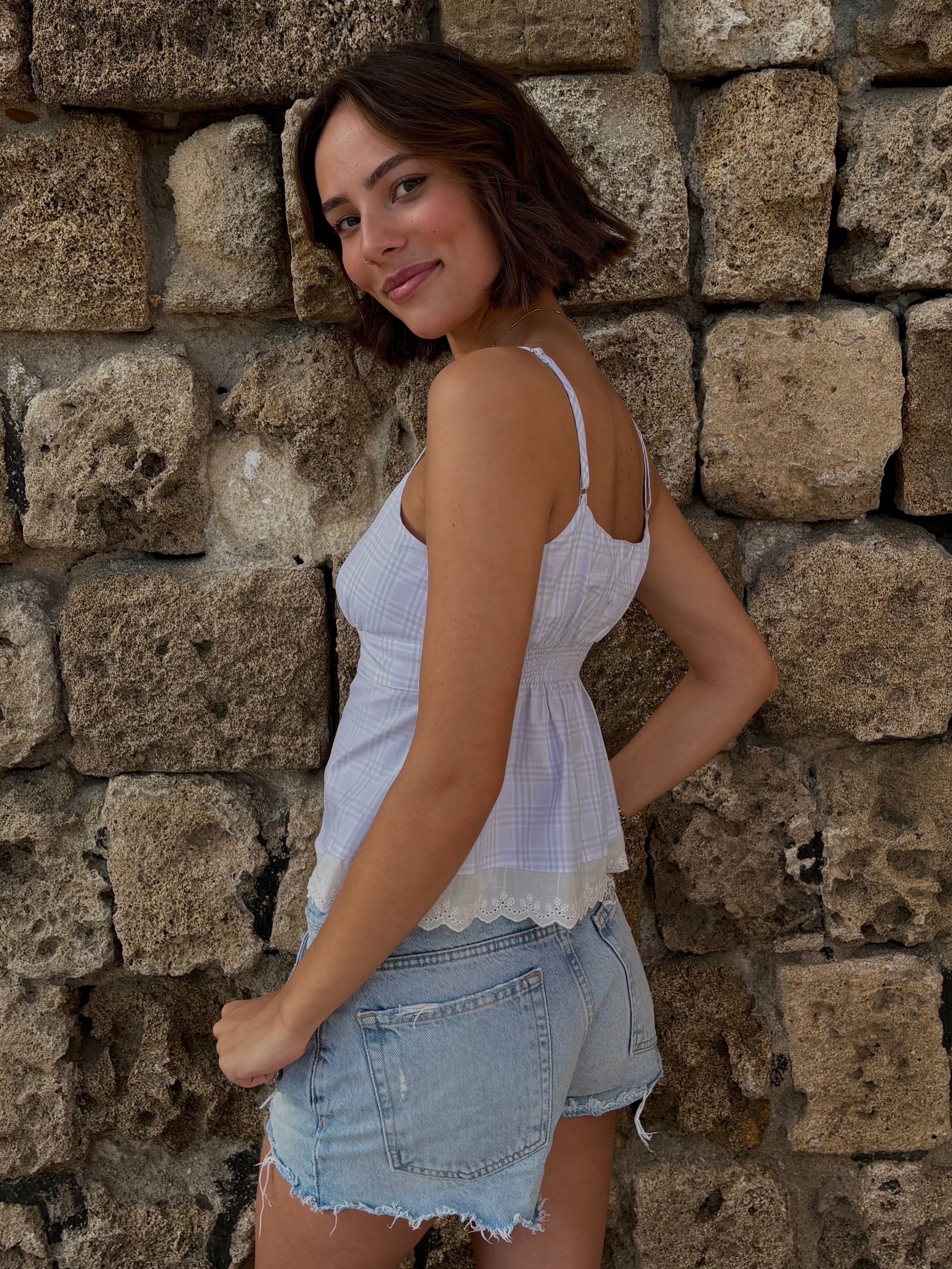Sylvie Top - Blue Check