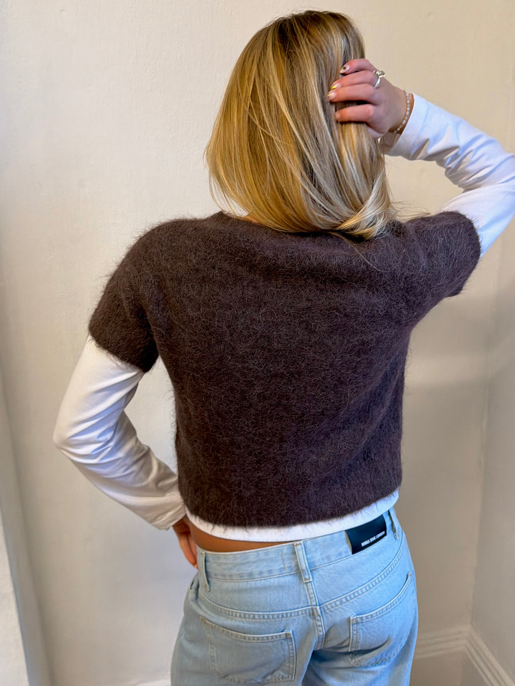 Short Sleeve Knit - Brown