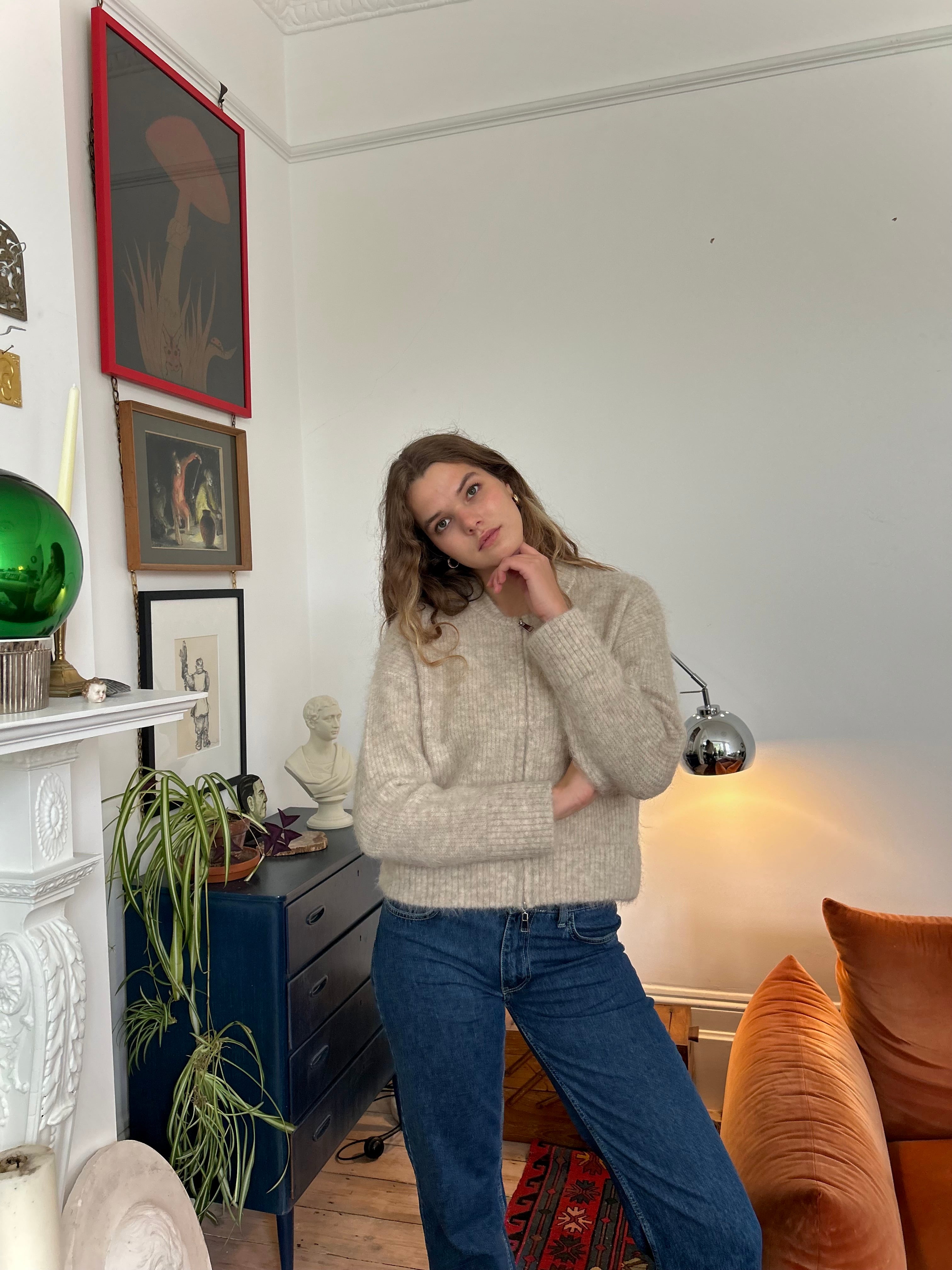 Dual Zip Bomber - Beige