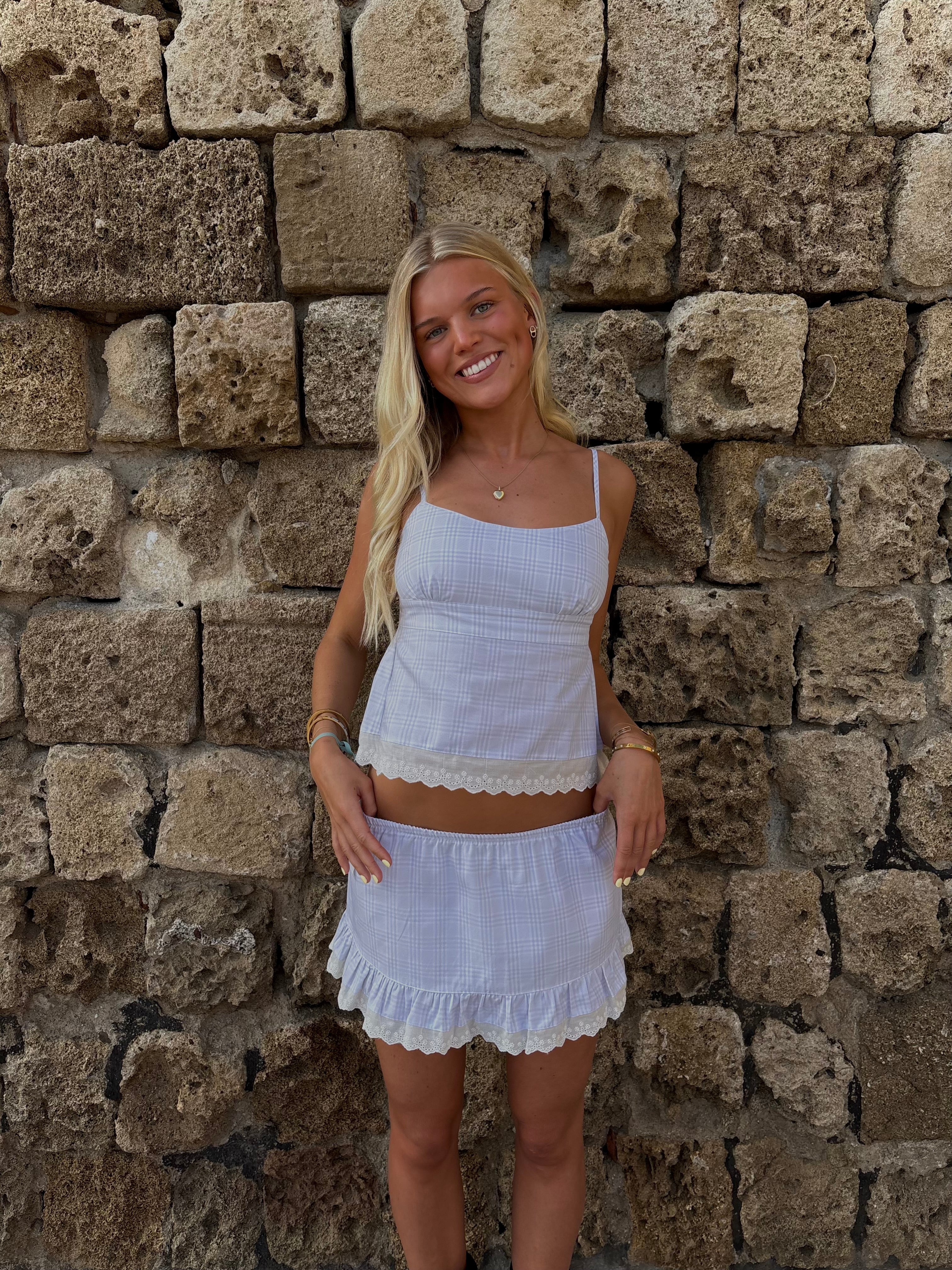 Sylvie Top - Blue Check