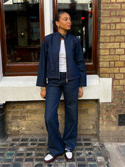 The Nina Jeans - Indigo & Red