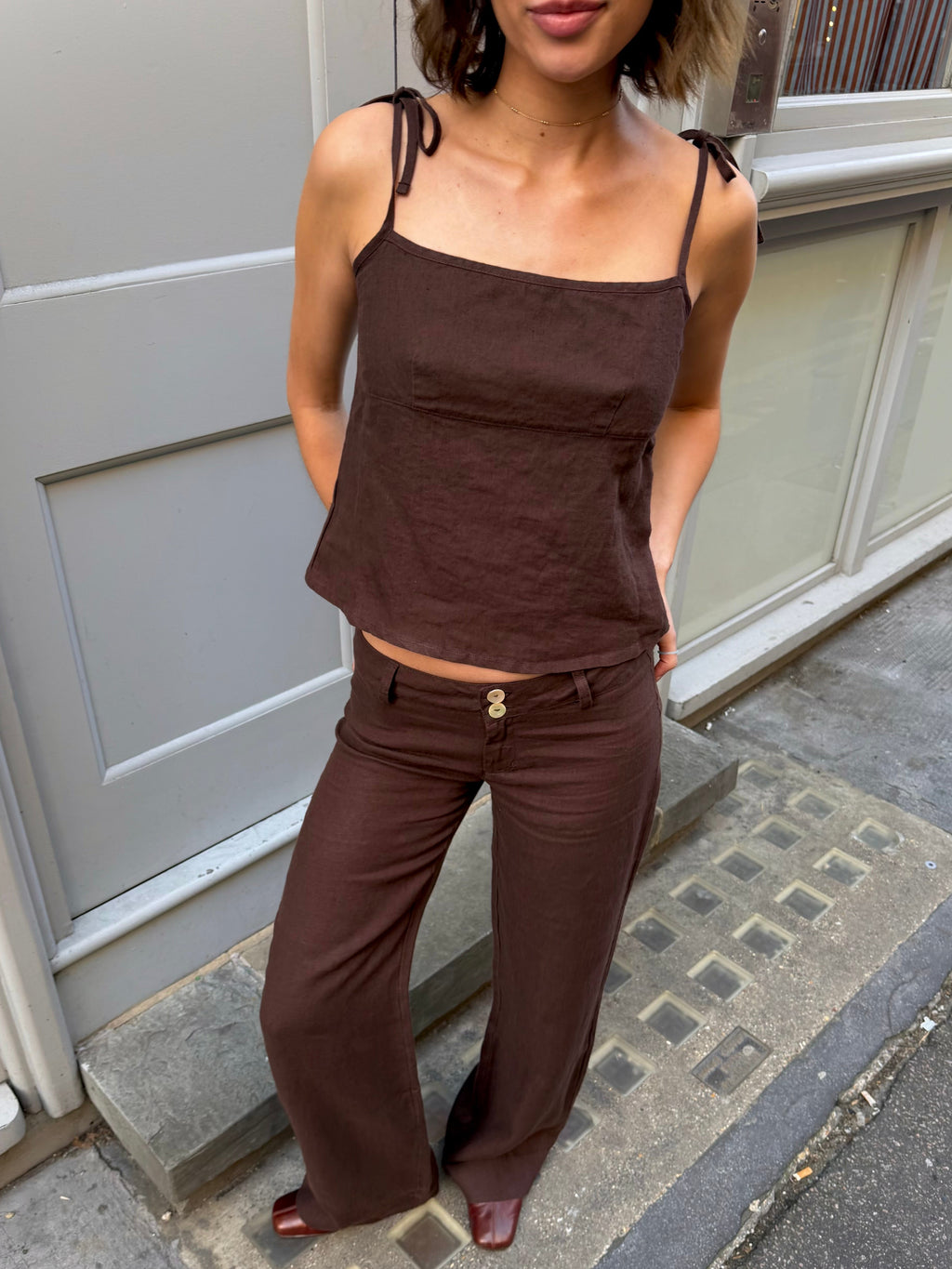 Arla Top - Brown