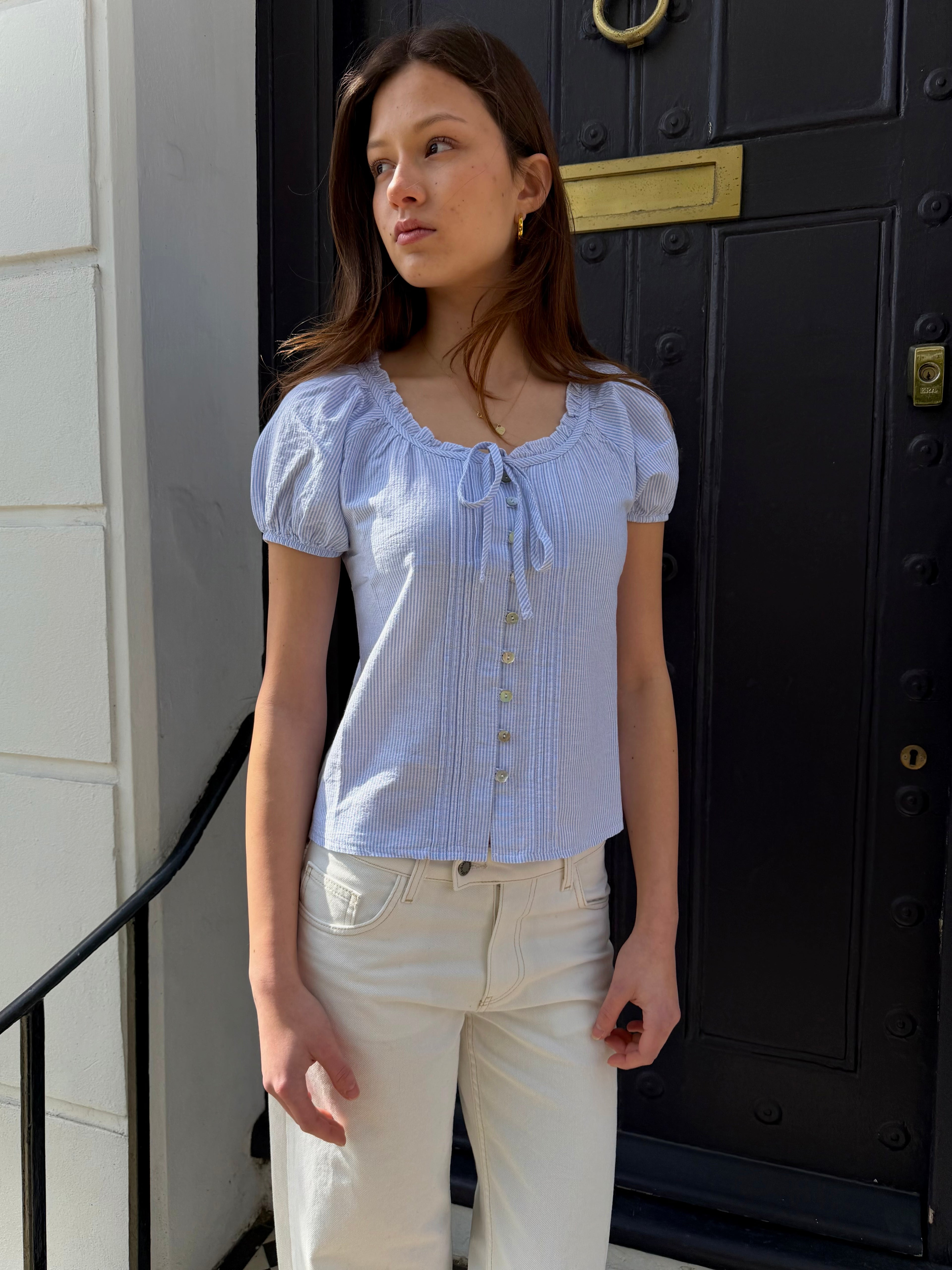 Elodie Blouse - Blue stripe