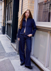 The Nina Jacket - Indigo & Red