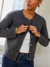 The Elsa Cardigan - Dark Grey