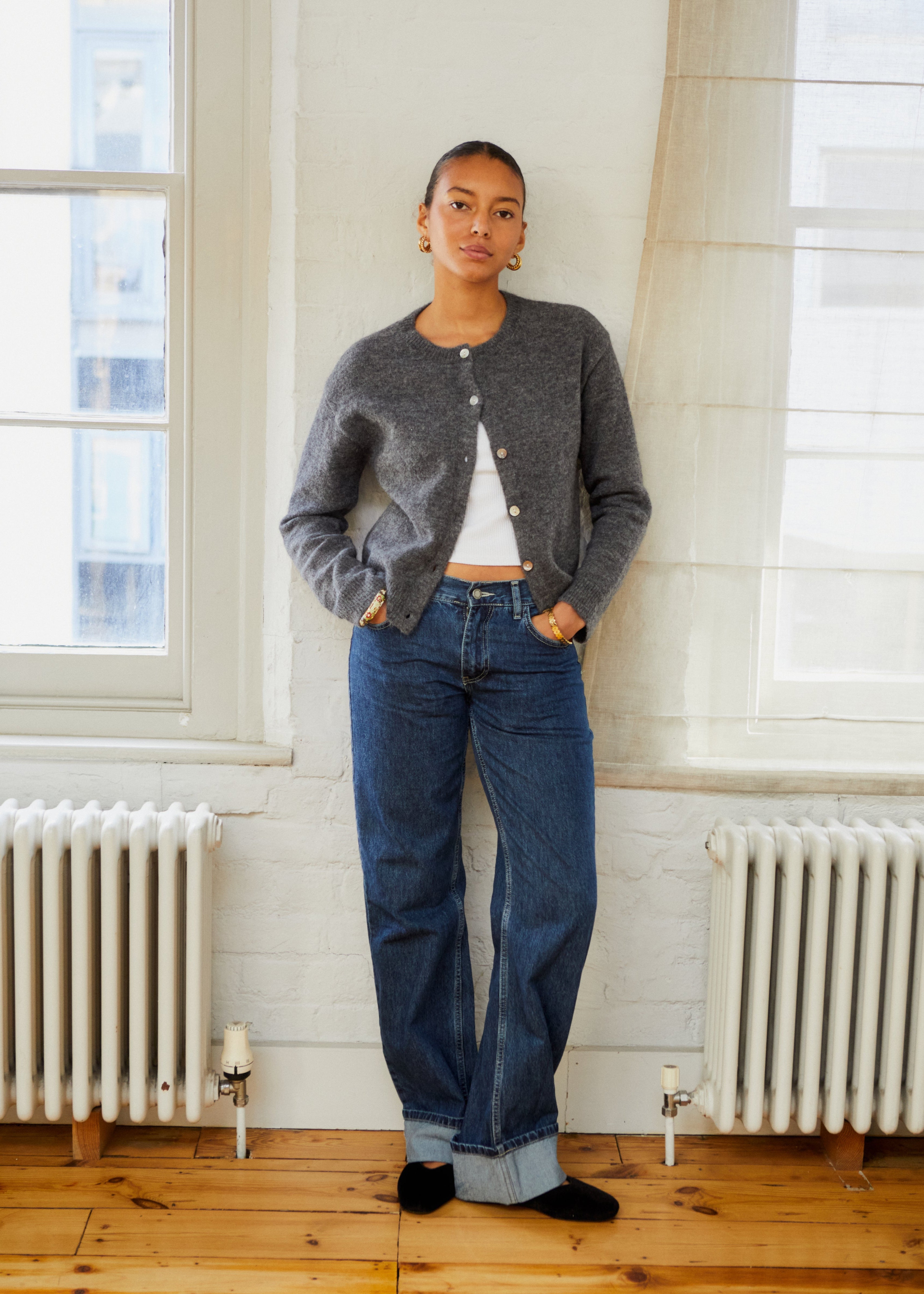 The Elsa Cardigan - Dark Grey