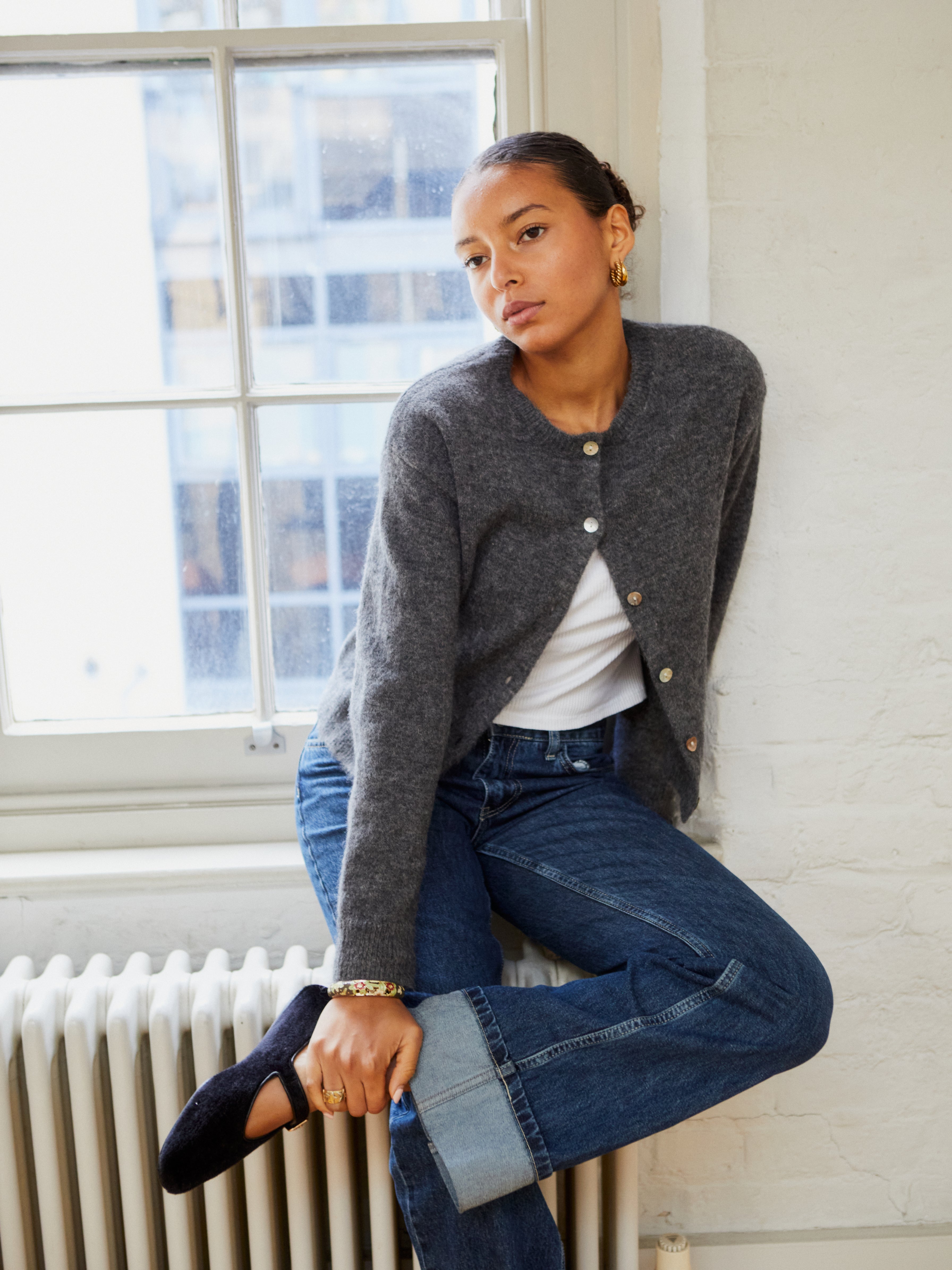 The Elsa Cardigan - Dark Grey