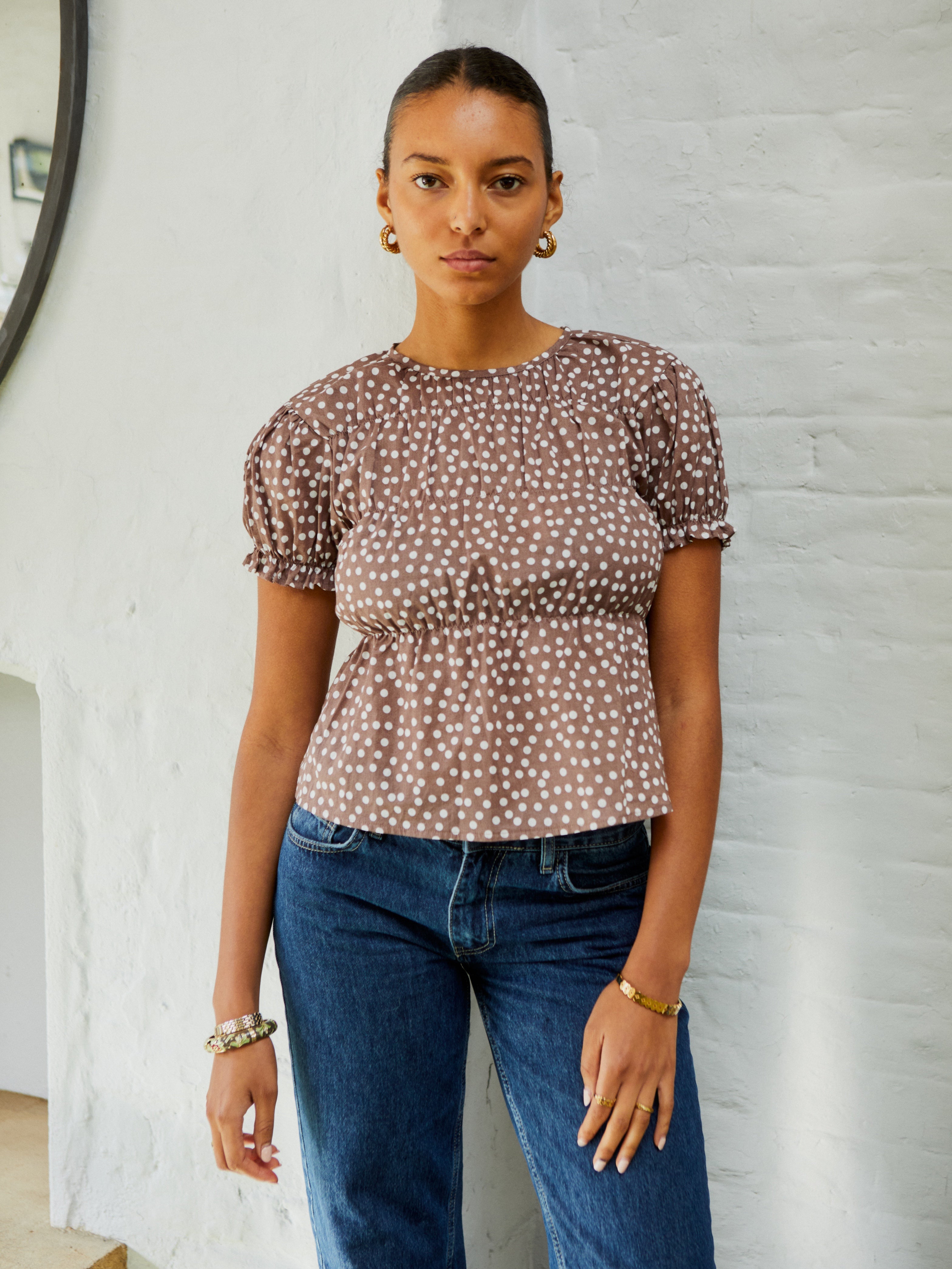 Etta Blouse - Cocoa