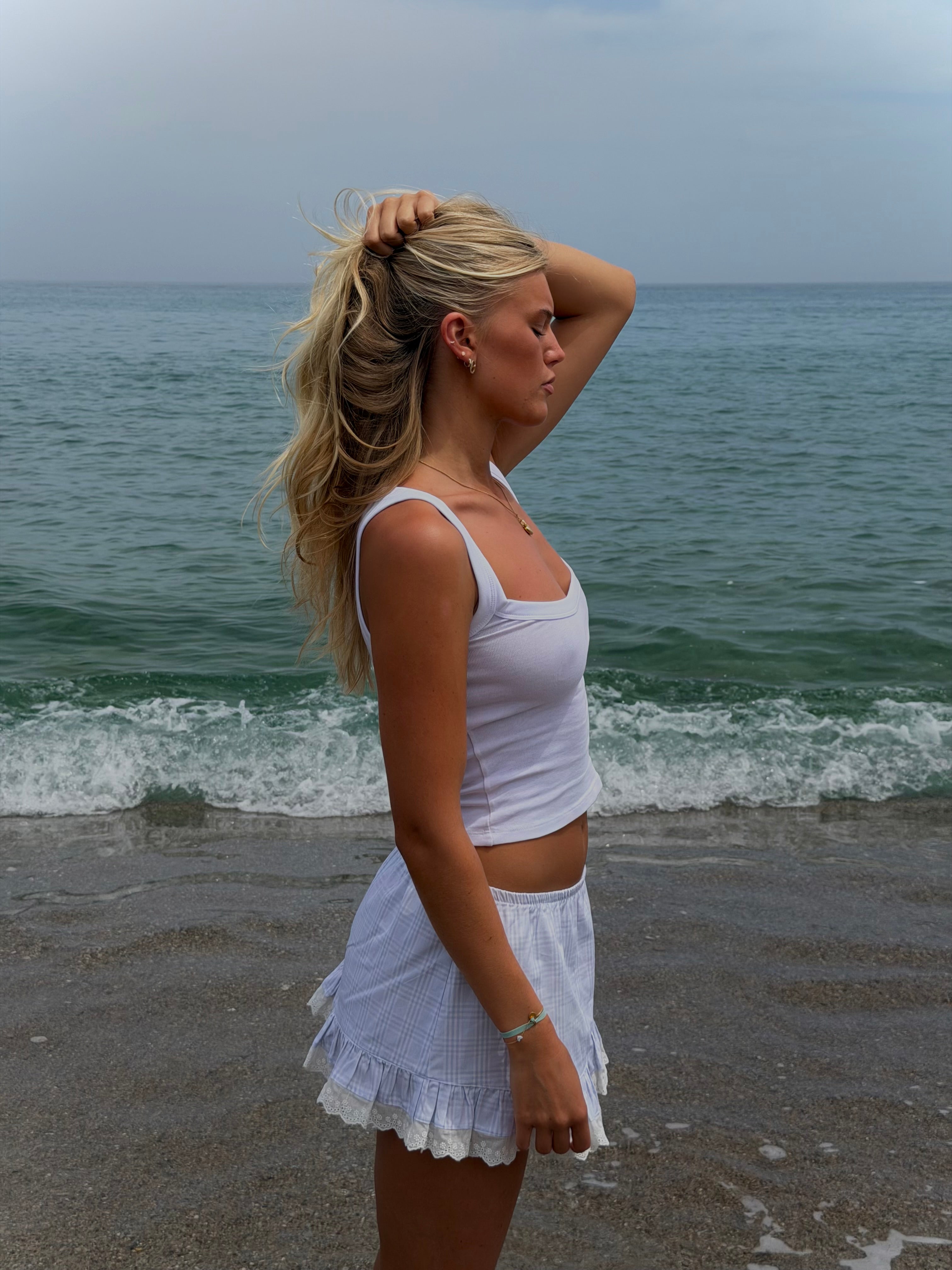 Sylvie Skirt - Blue Check