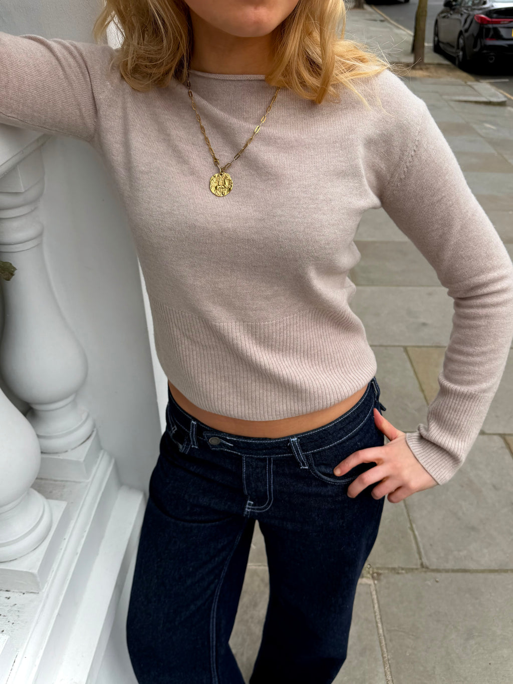 Mia Knit Top - Beige