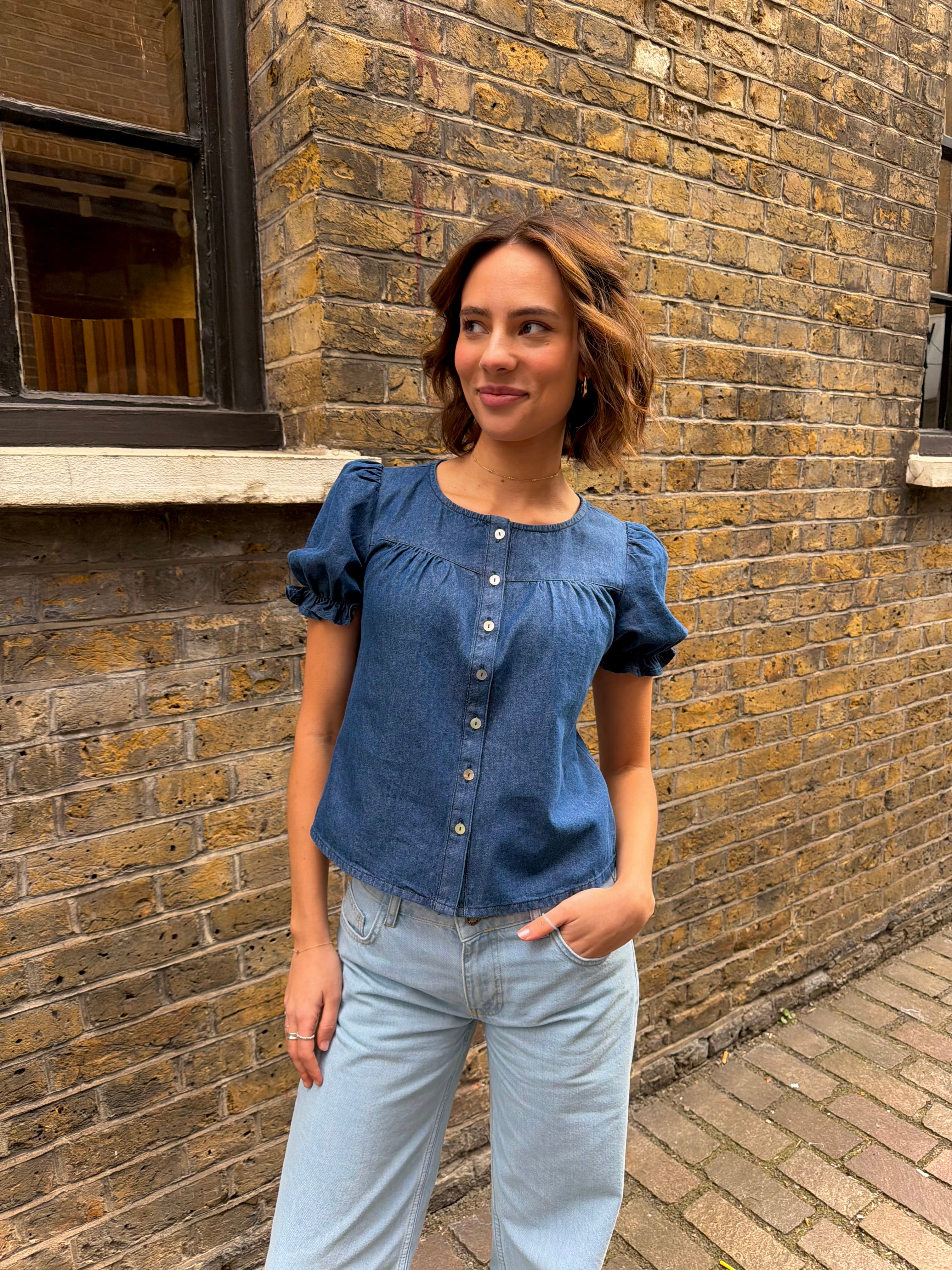 Perdie Blouse - Indigo