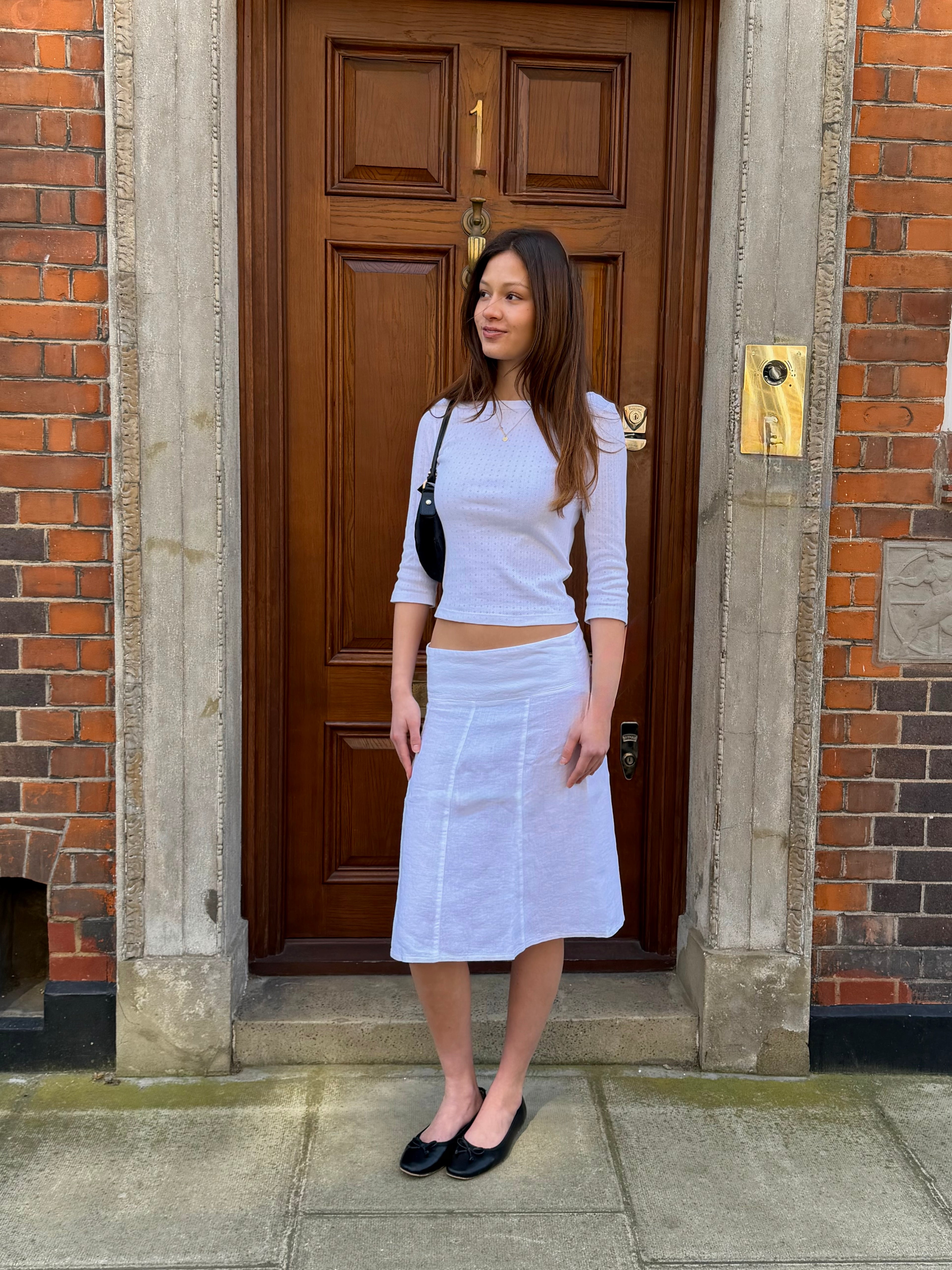 Lyra Midi Skirt - White