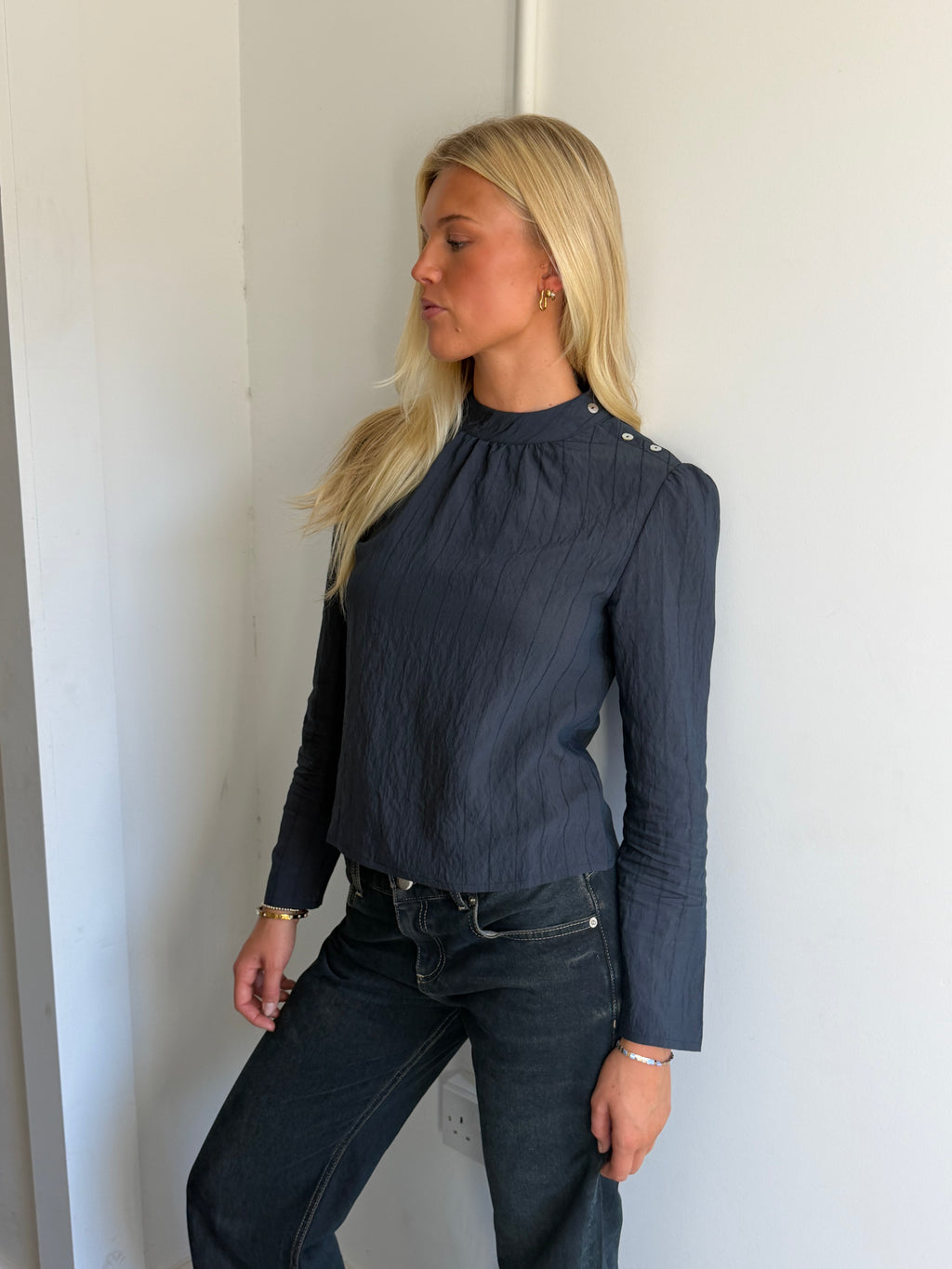 Bria Blouse - Navy