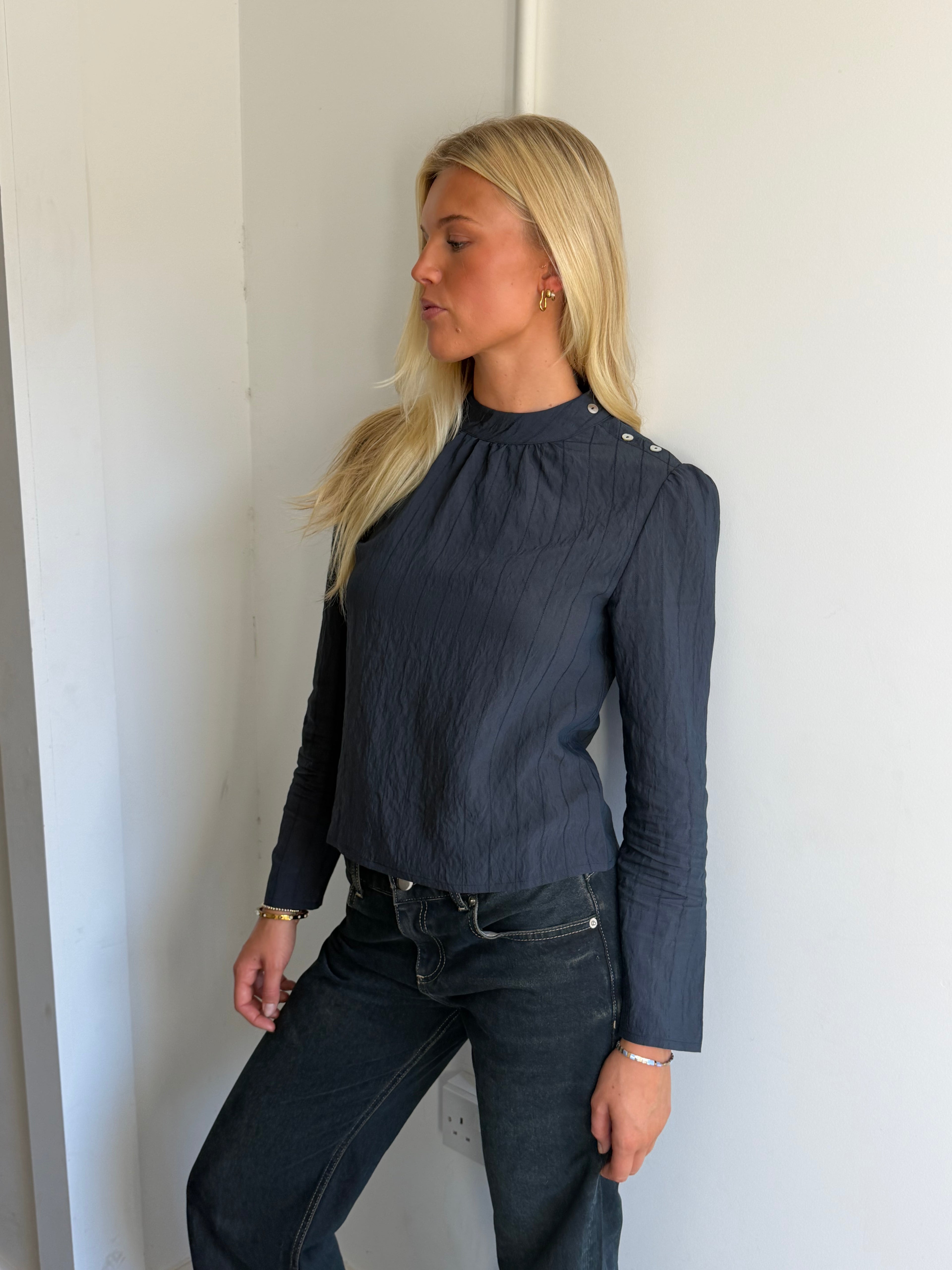 Bria Blouse - Navy