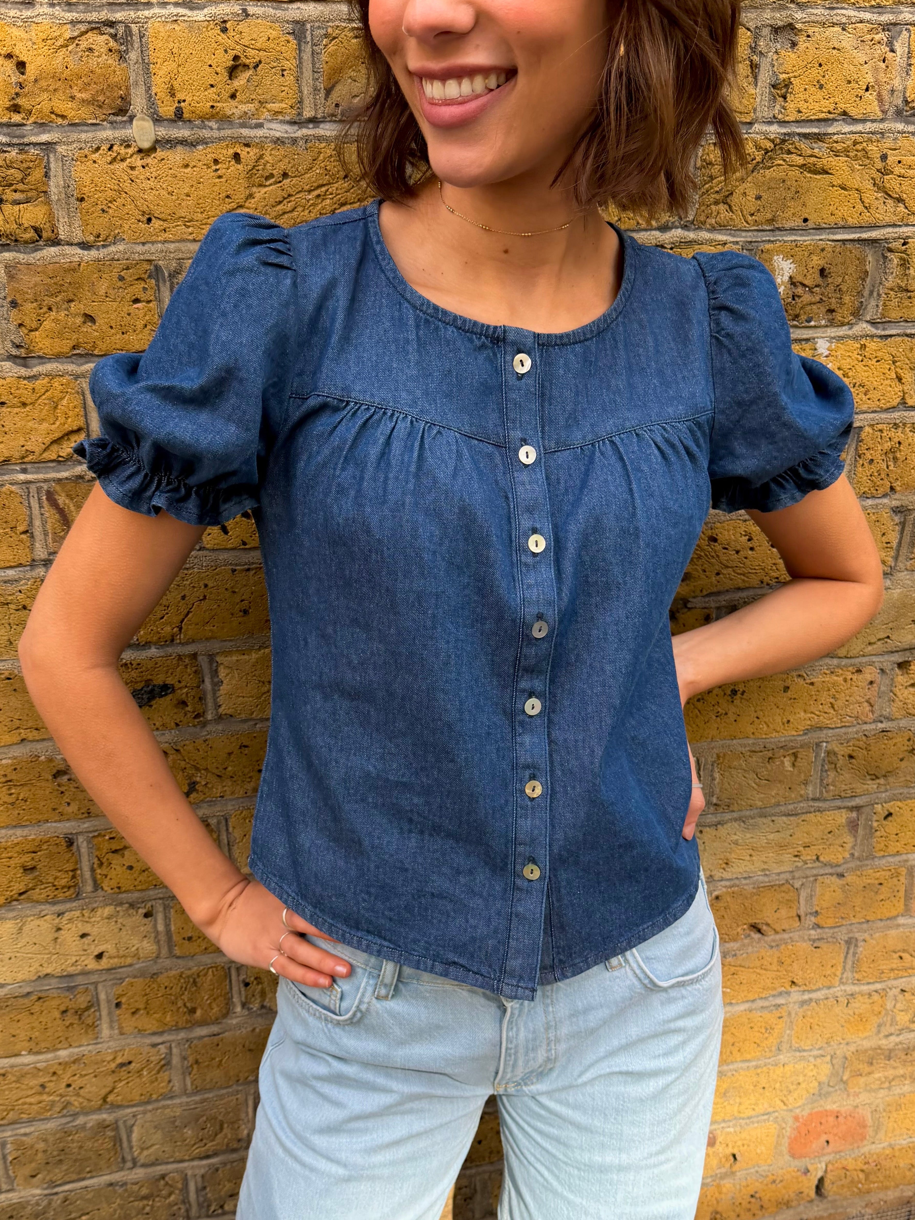 Perdie Blouse - Indigo