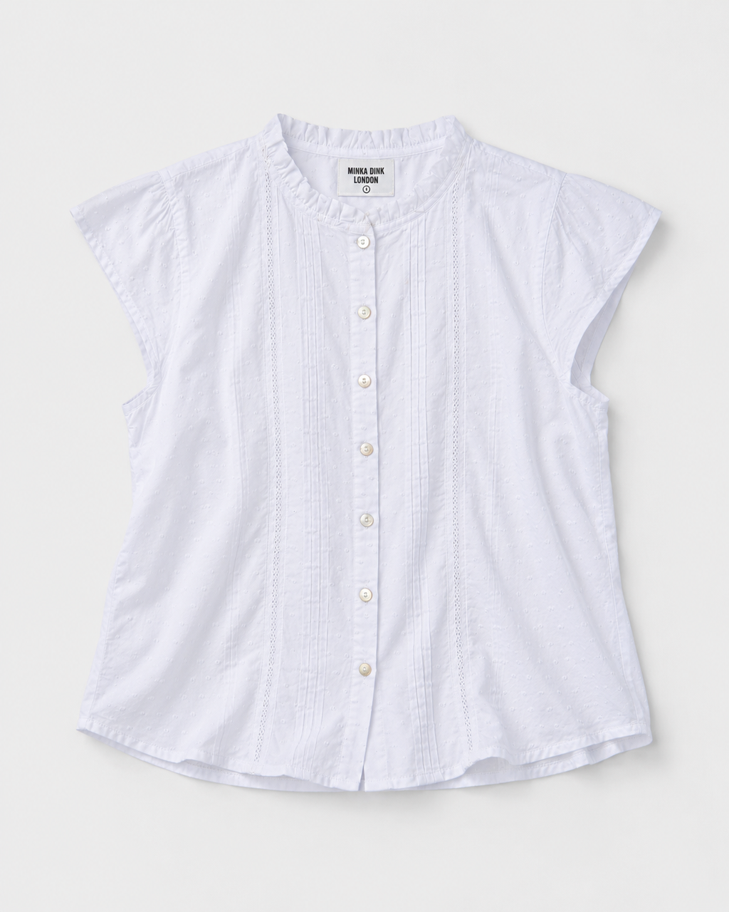 Callie Short Sleeve Blouse - White