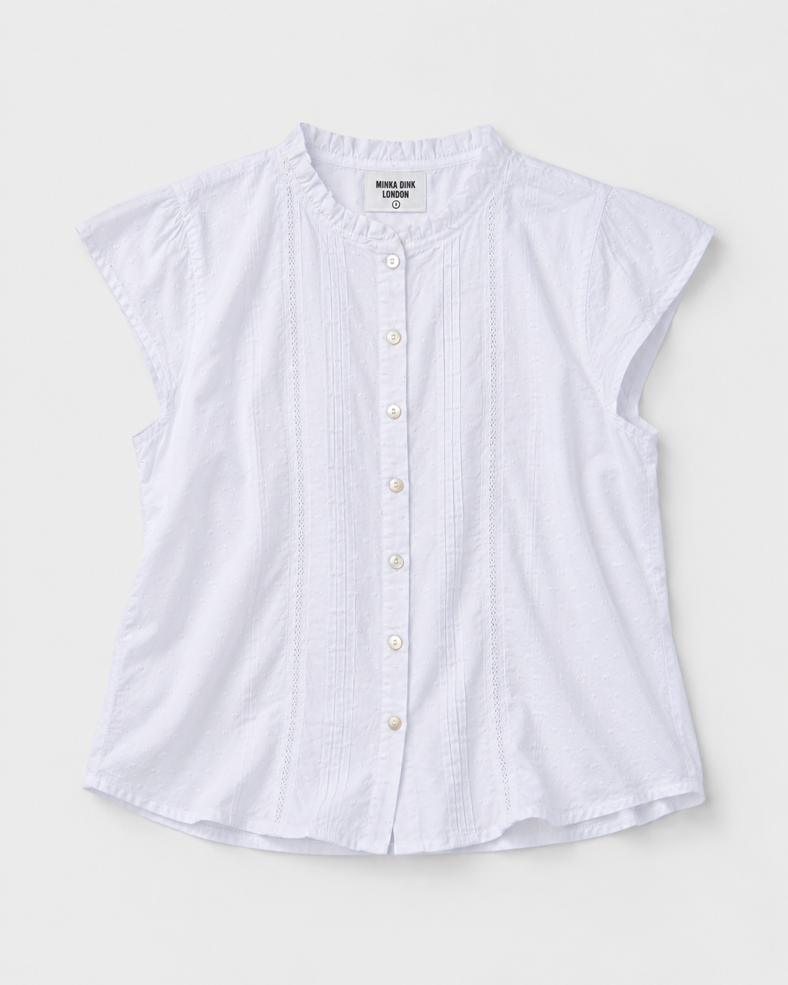 Callie Short Sleeve Blouse - White