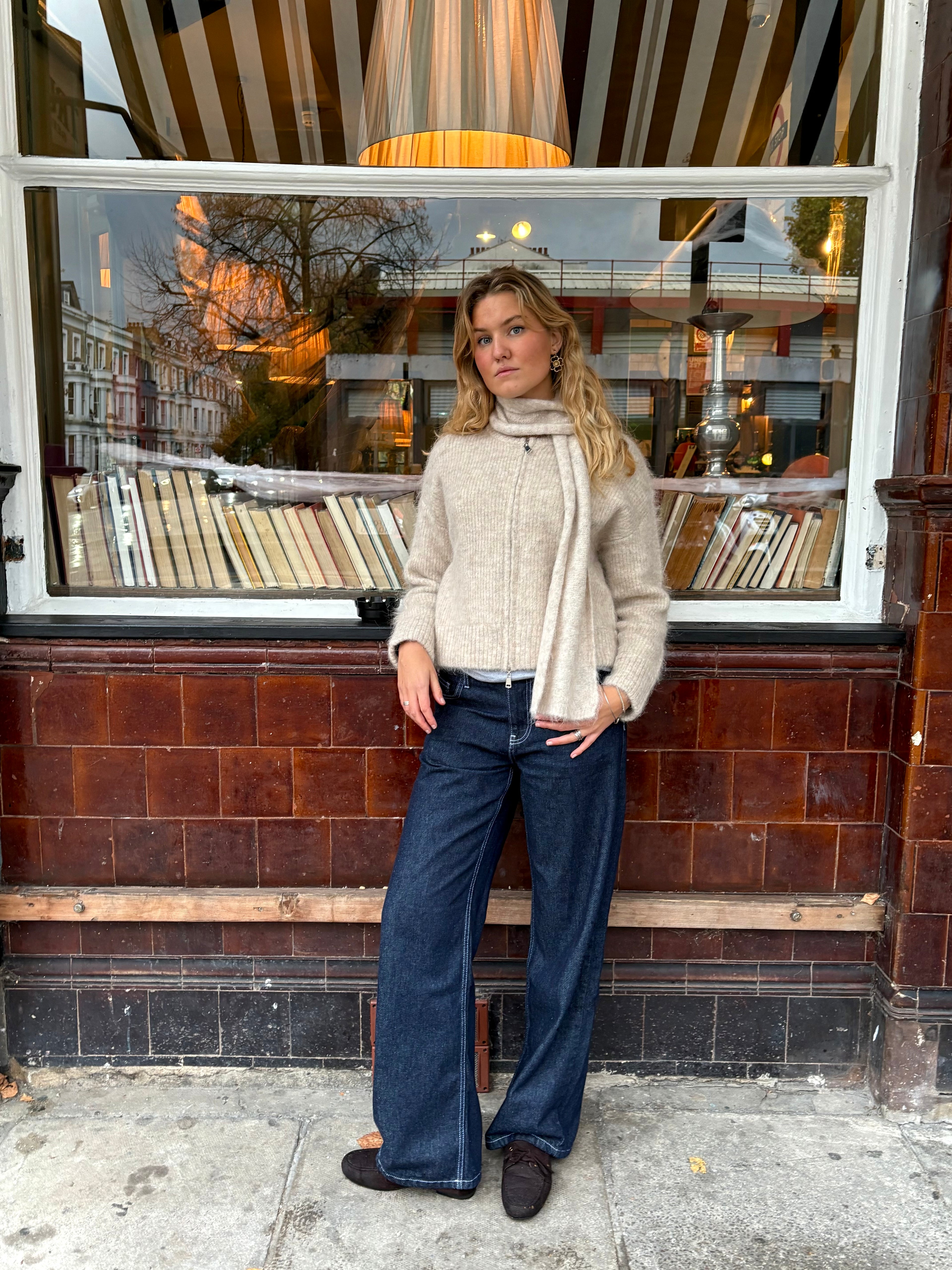 Dual Zip Bomber - Beige