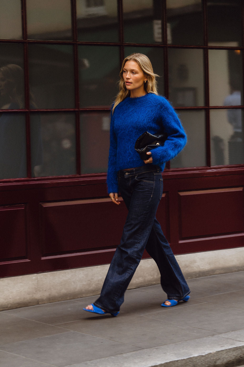 Florence Crew Neck Jumper - Cobalt