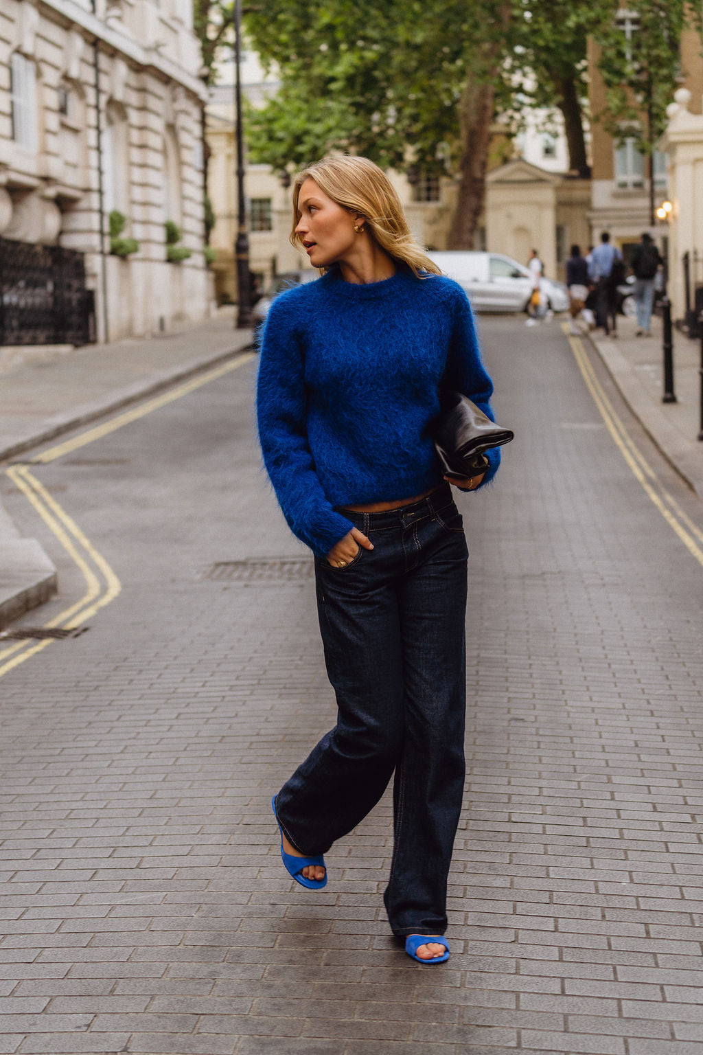 Florence Crew Neck Jumper - Cobalt