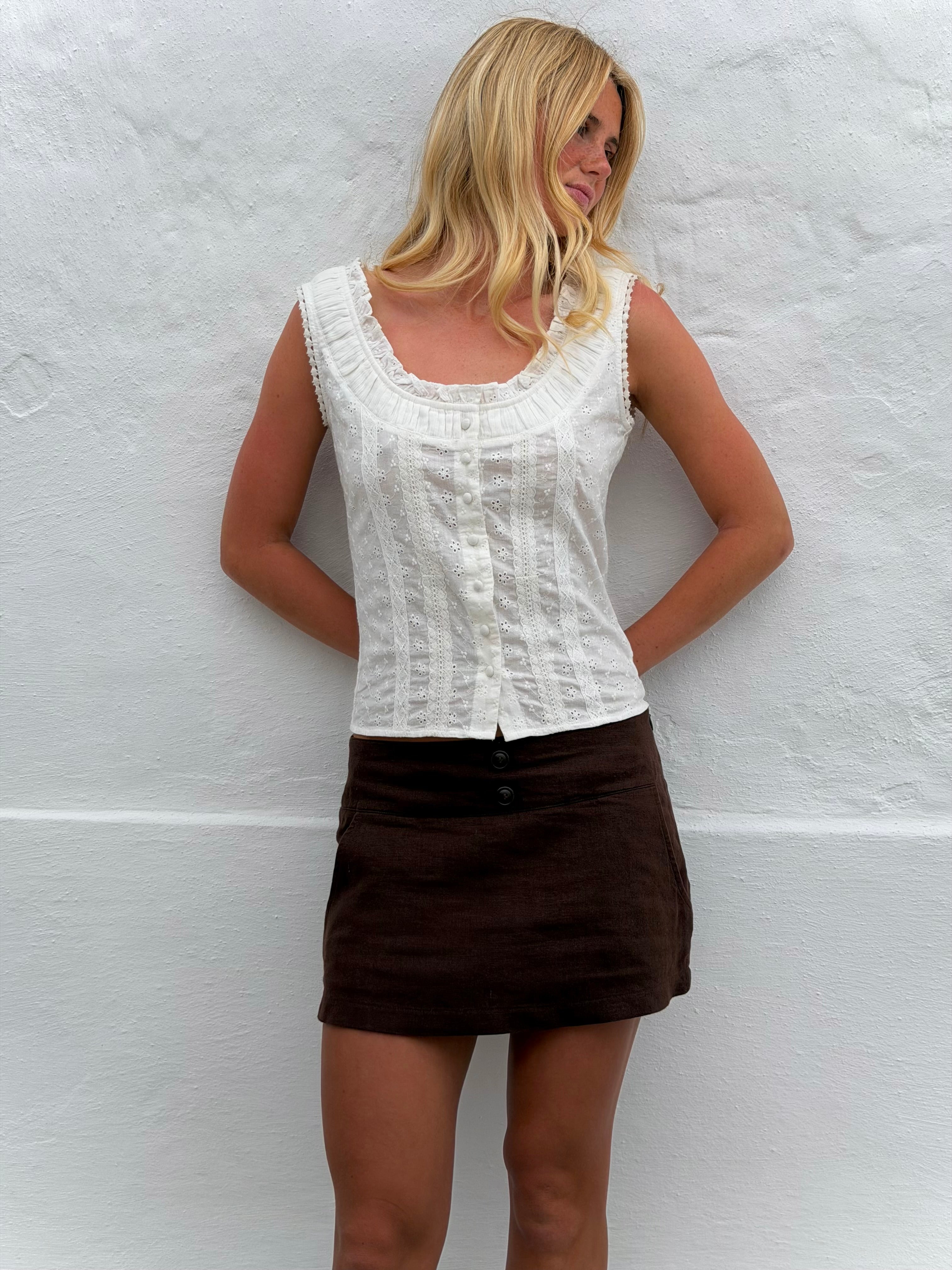 Margot Mini Skirt - Brown