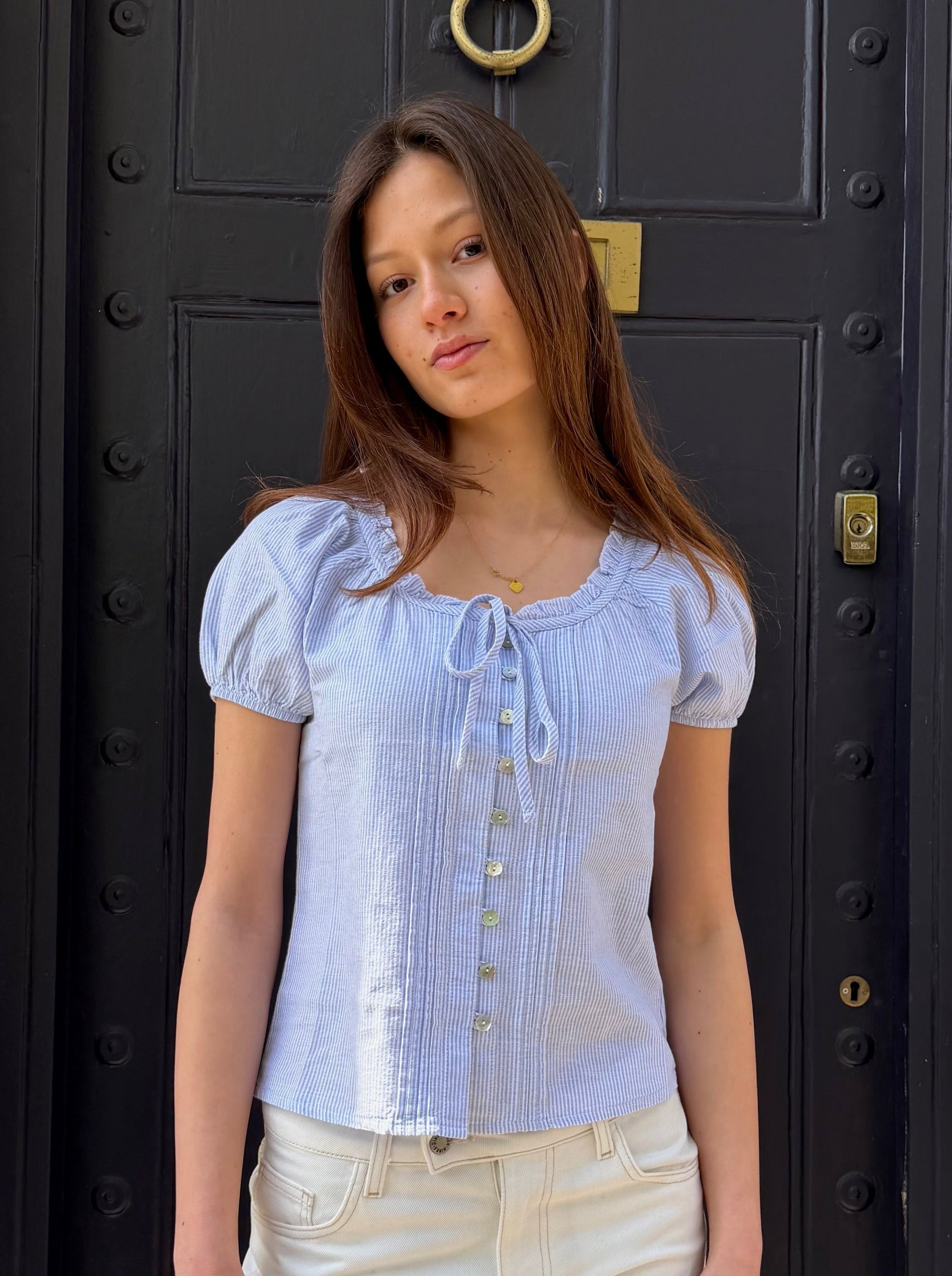 Elodie Blouse - Blue stripe