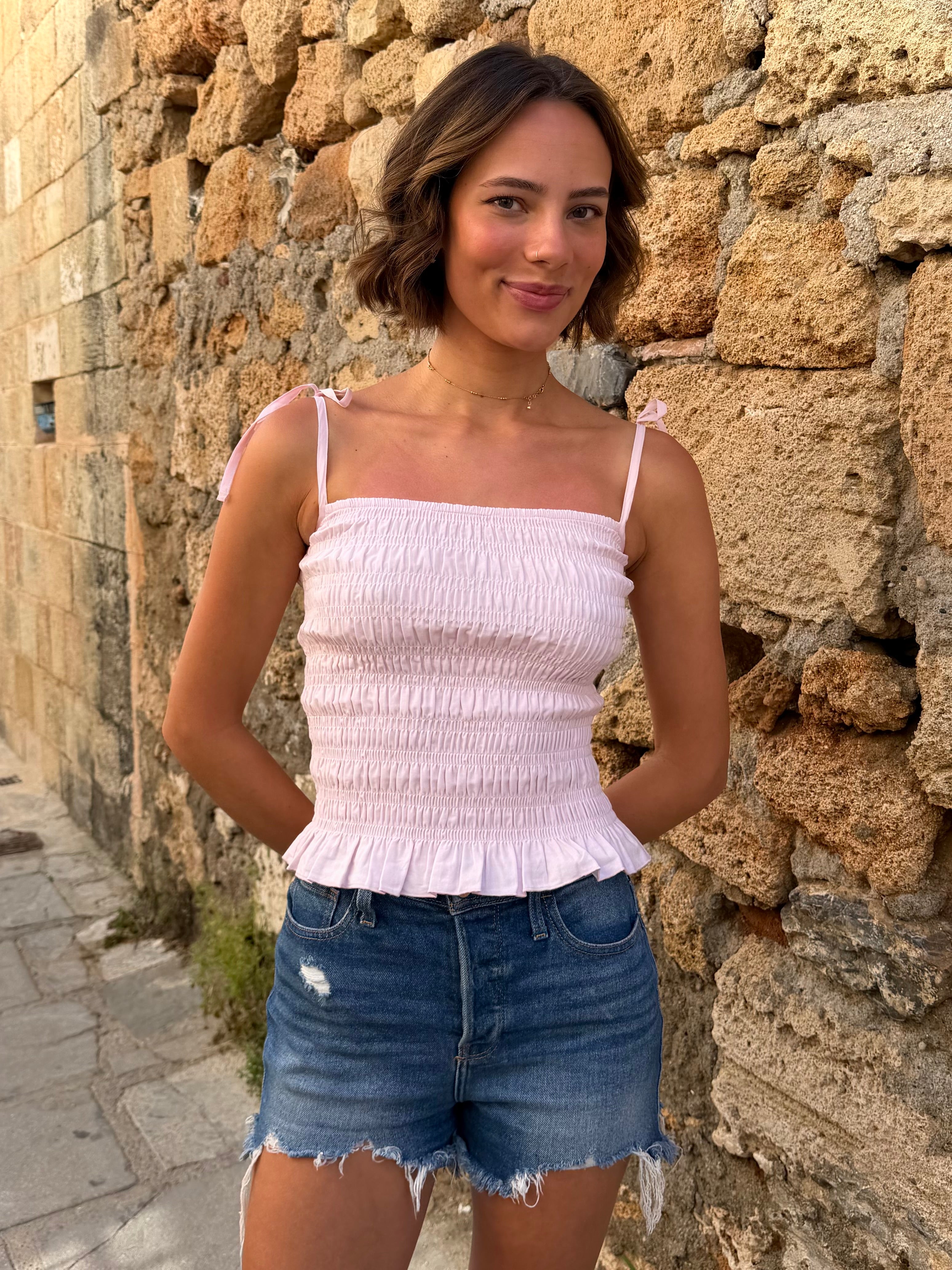 Esme Cami Top - Baby Pink
