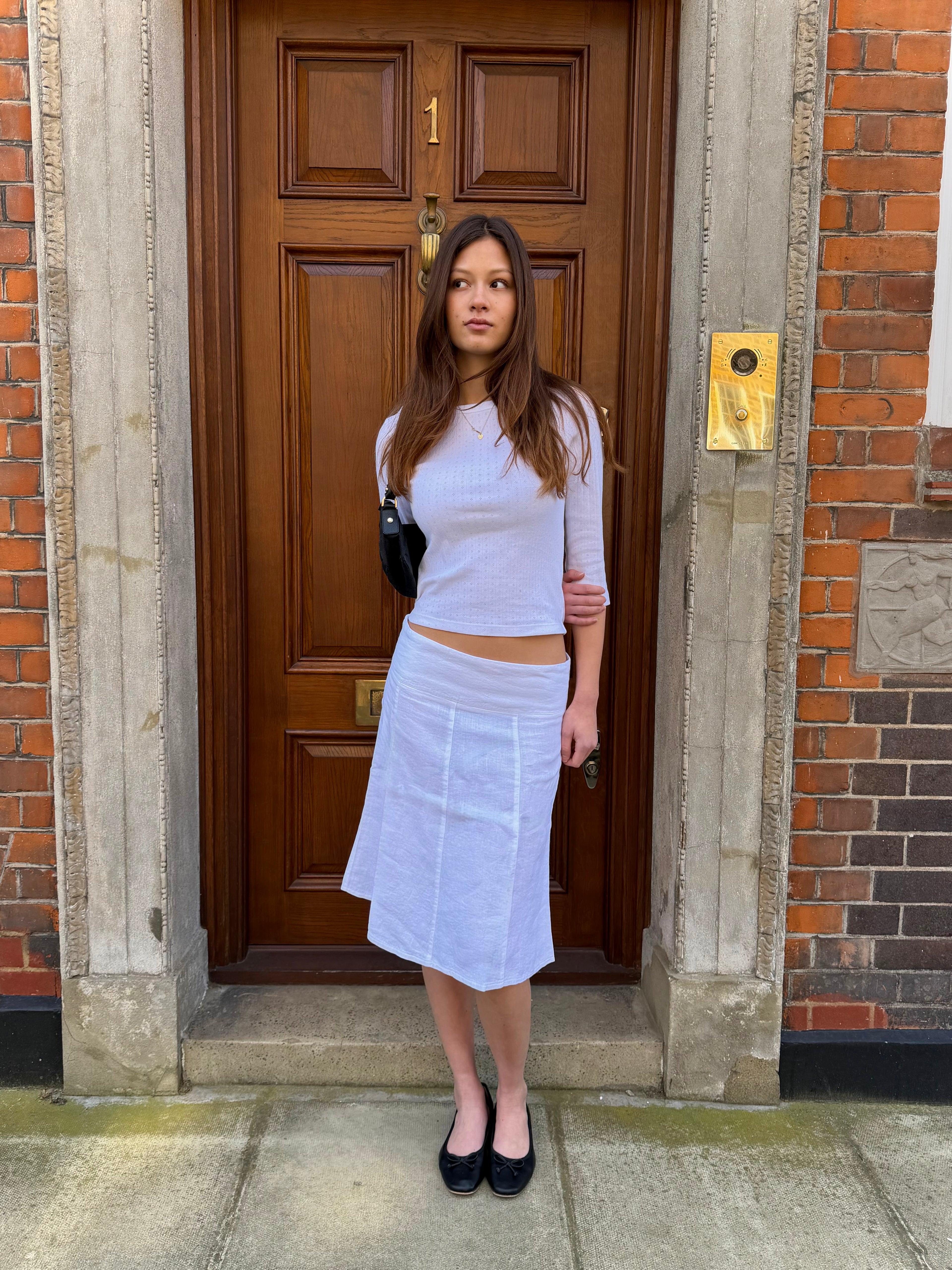 Lyra Midi Skirt - White