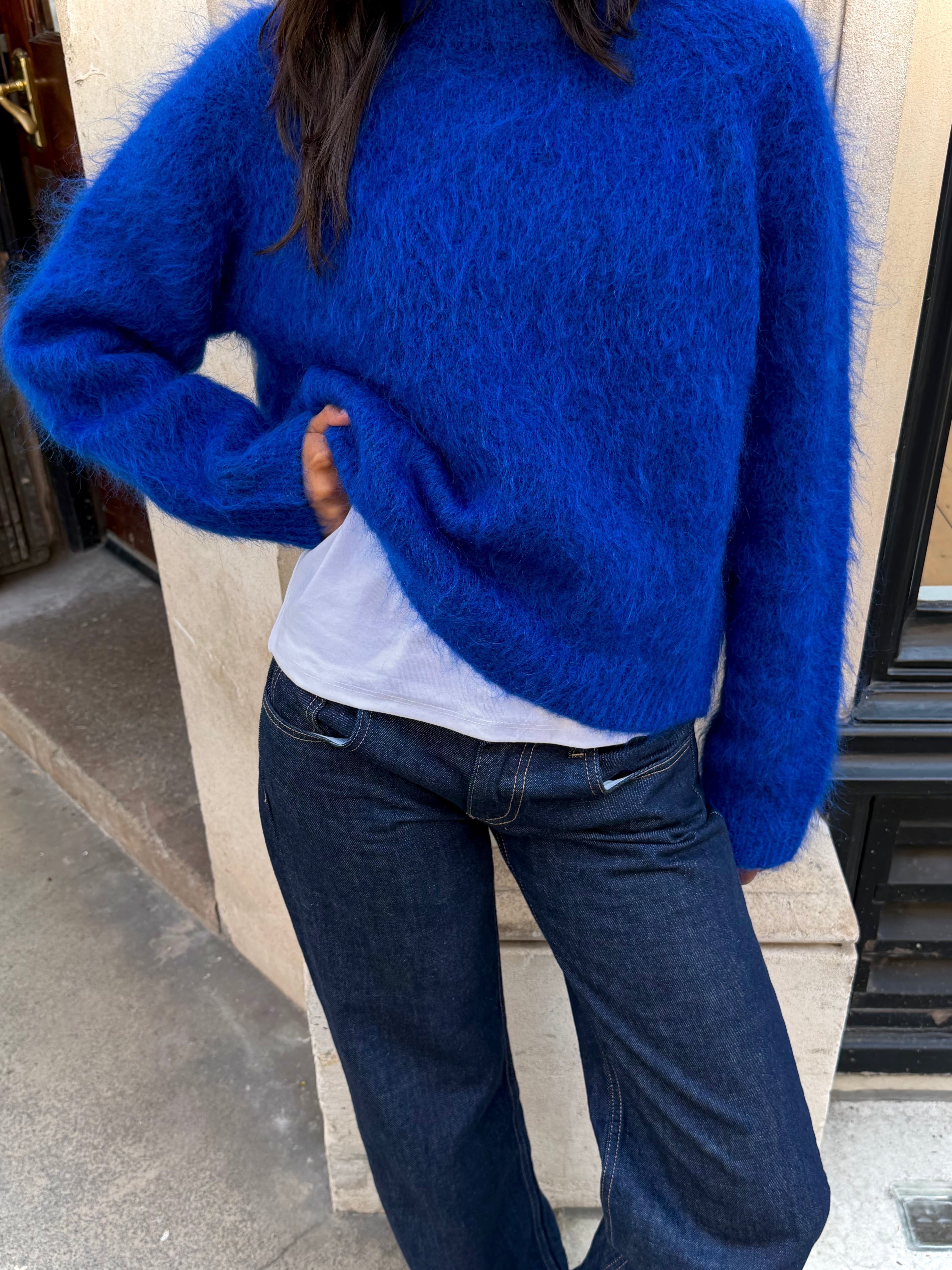 Florence Crew Neck Jumper - Cobalt