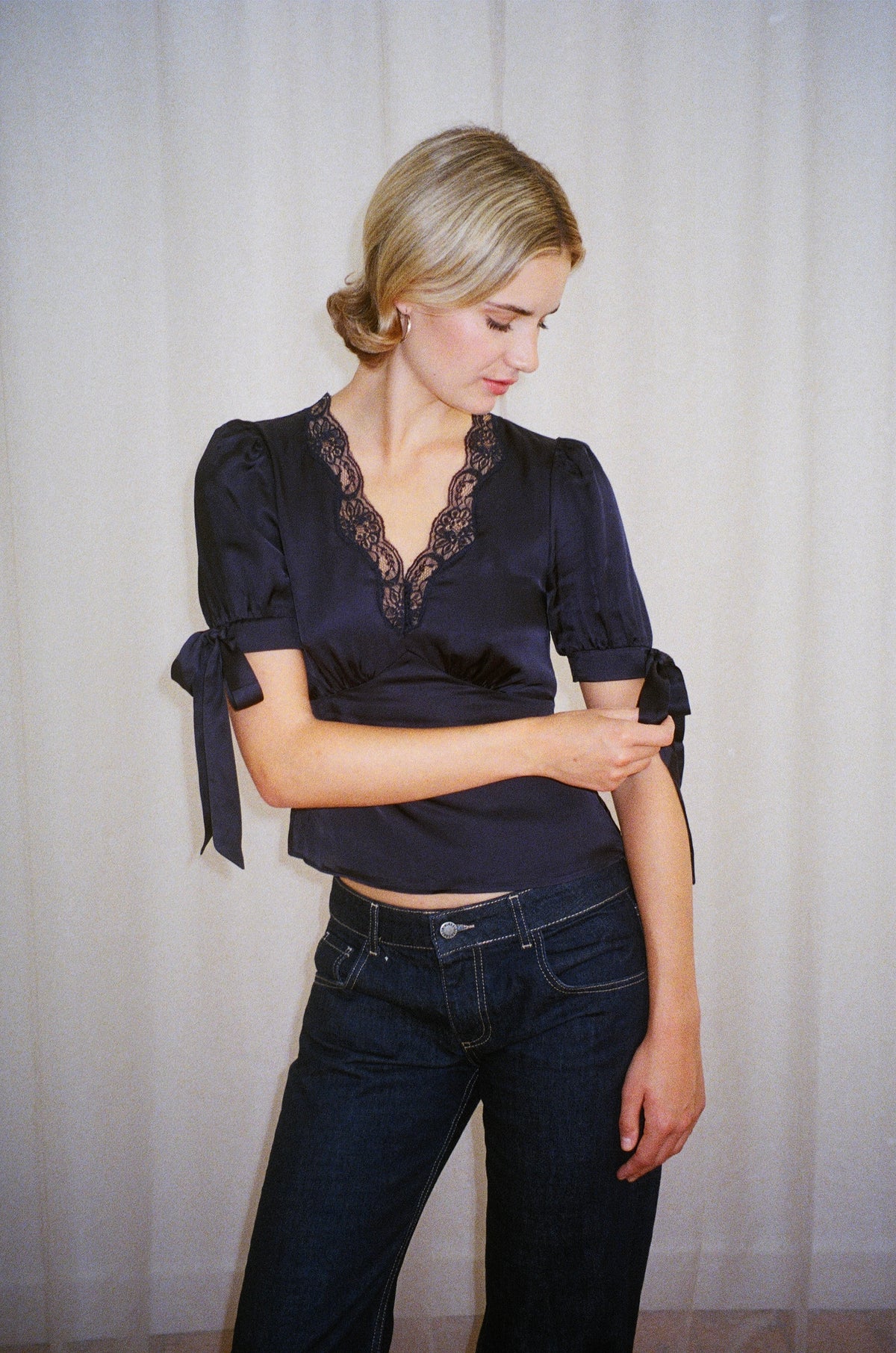 Daphne Blouse - Navy