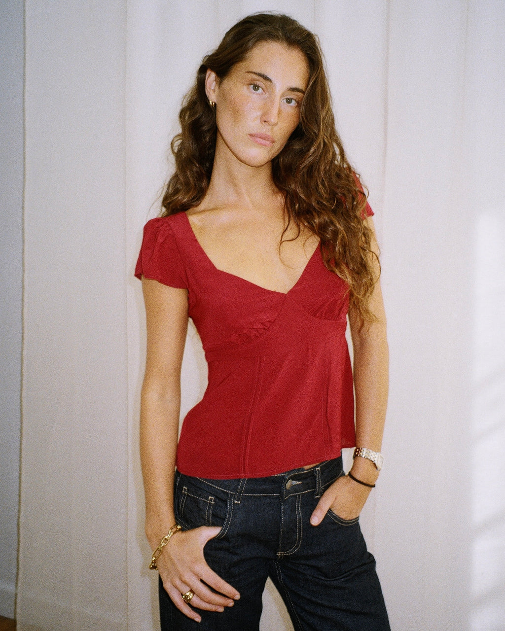 Dulcie Blouse - Burgundy
