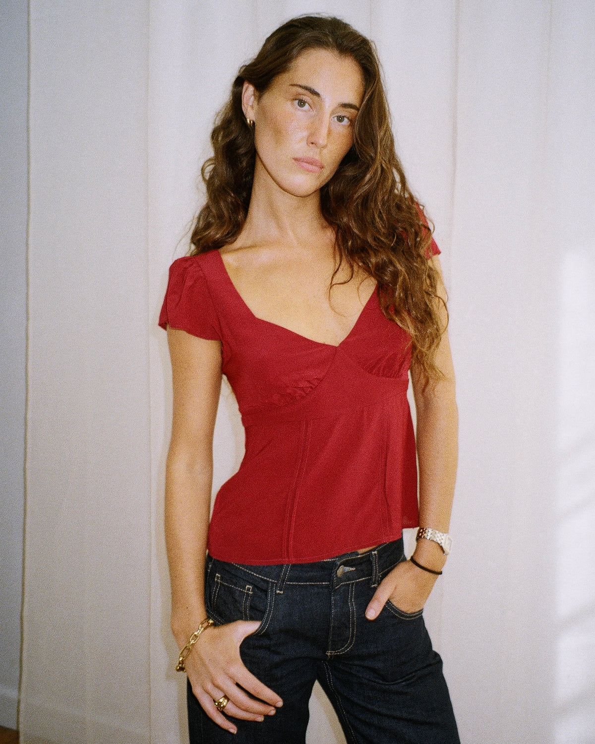 Dulcie Blouse - Burgundy