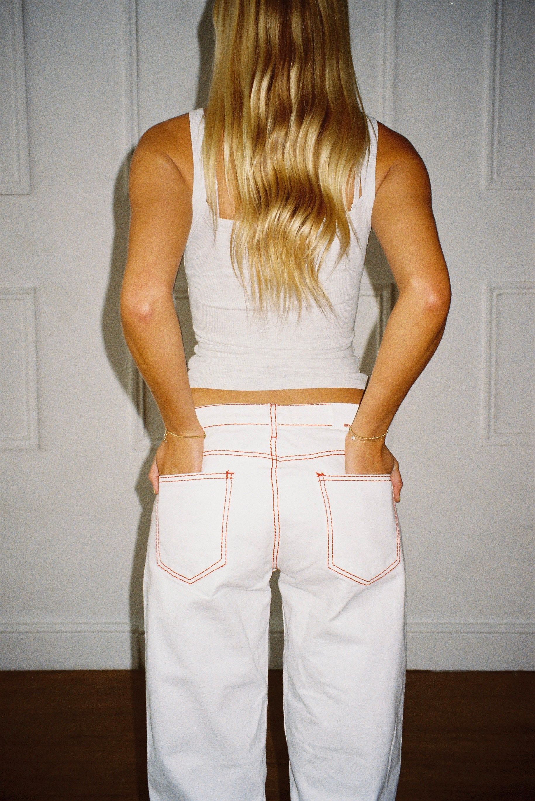 White & Red Lila Jeans | Low Rise Wide Leg Jeans – Minka Dink London