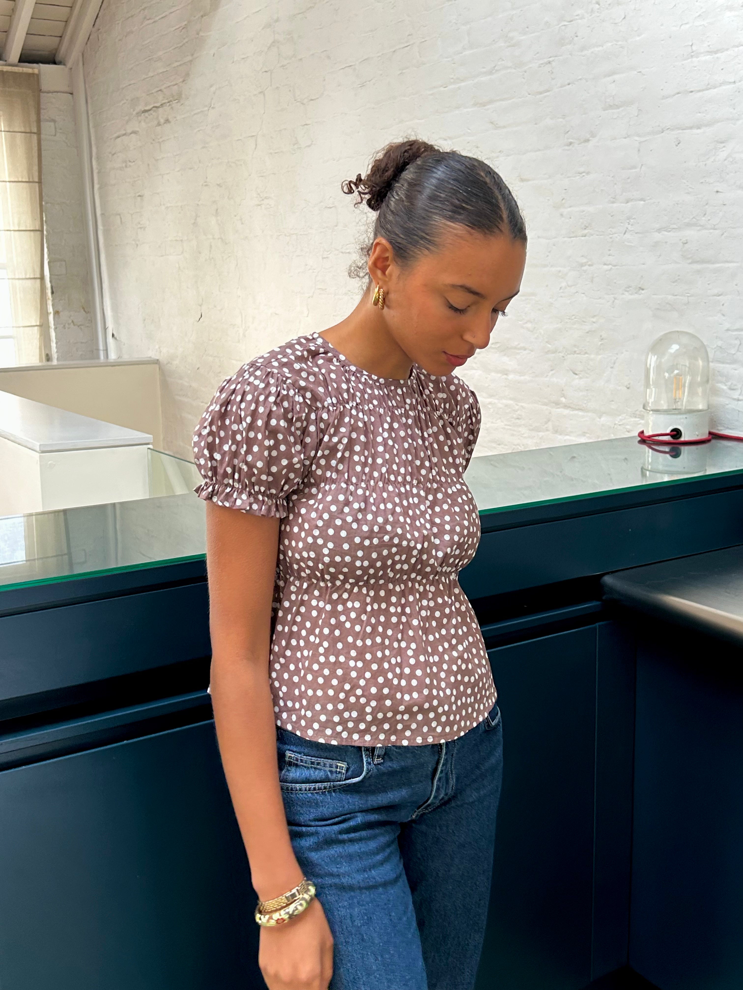 Etta Blouse - Cocoa