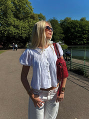 The Poppy Blouse - White
