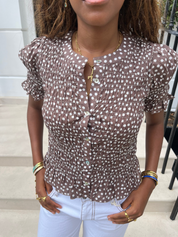 The Esme Blouse - Cocoa