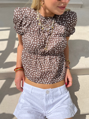 The Etta Blouse - Cocoa