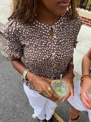 The Esme Blouse - Cocoa