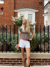 The Etta Blouse - Cocoa