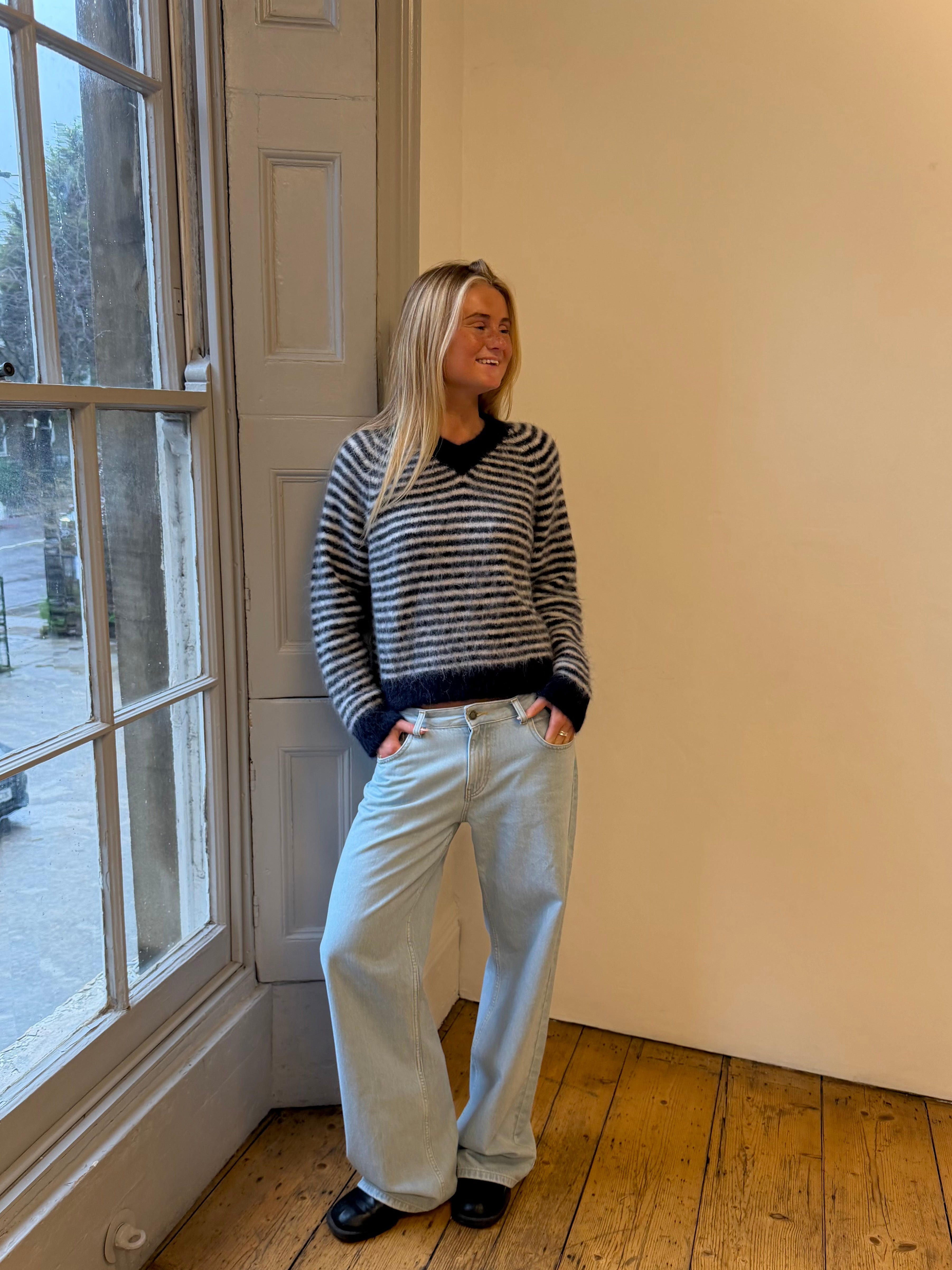 Orla Jumper - Navy Stripe