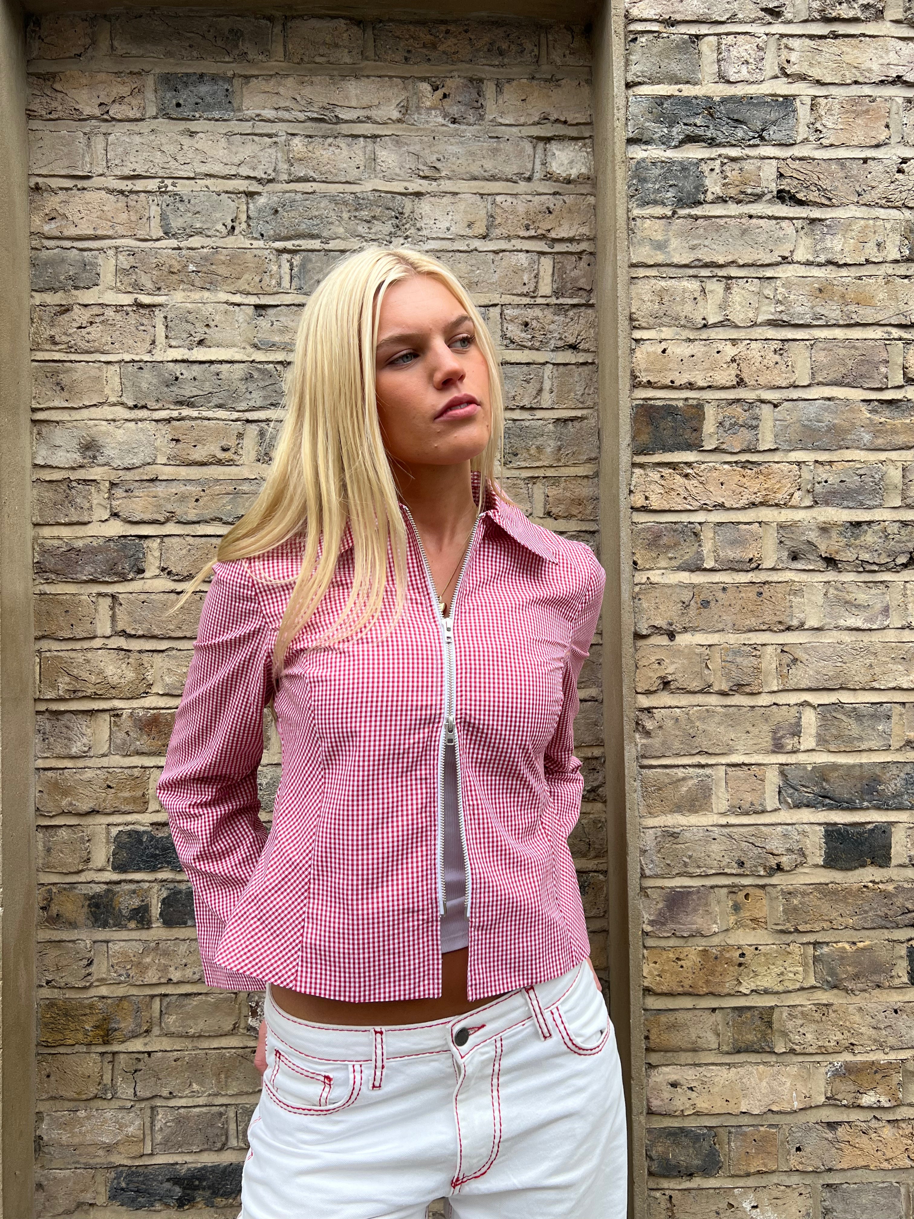 The Polly Jacket - Red Gingham