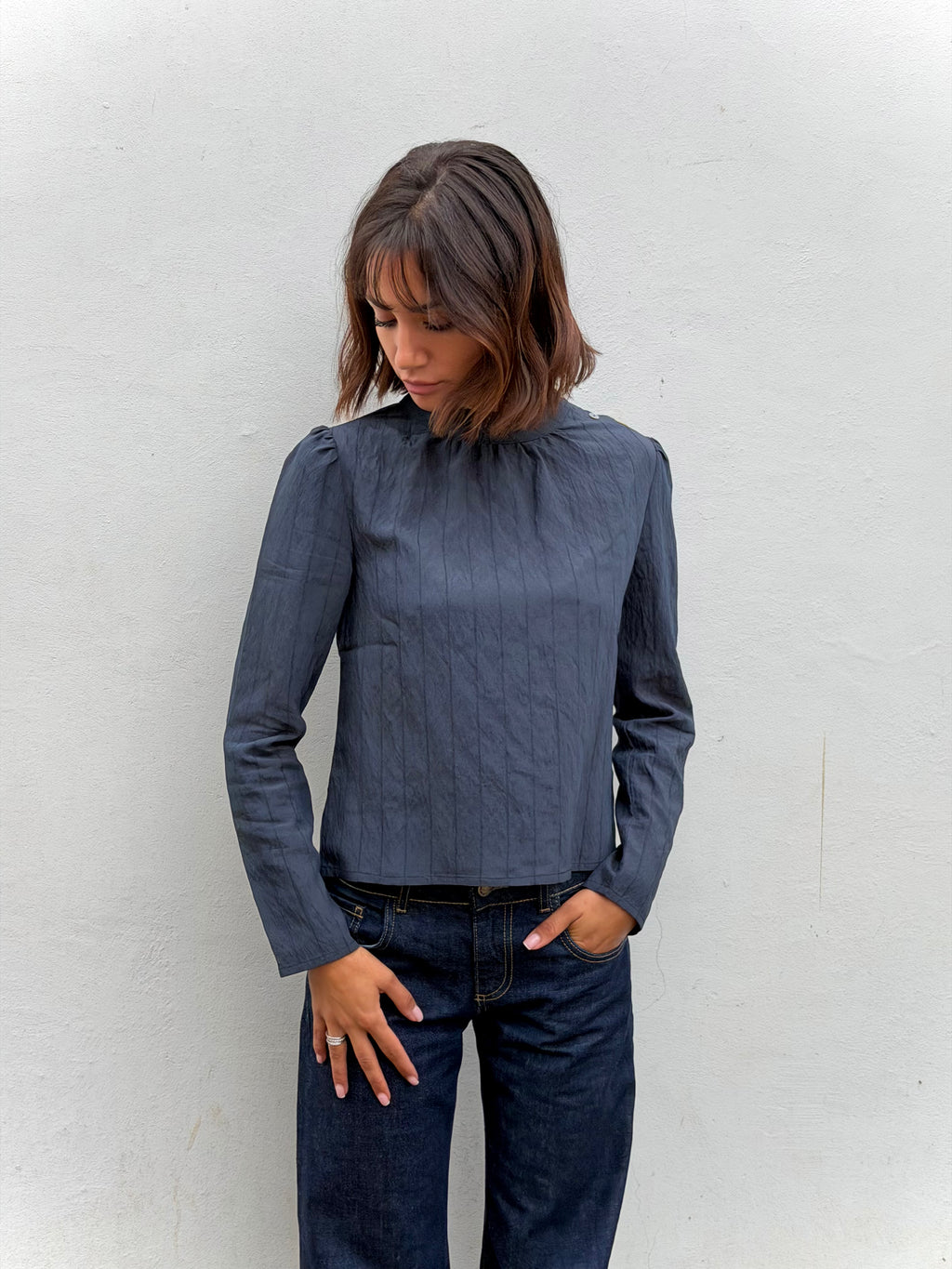 Bria Blouse - Navy