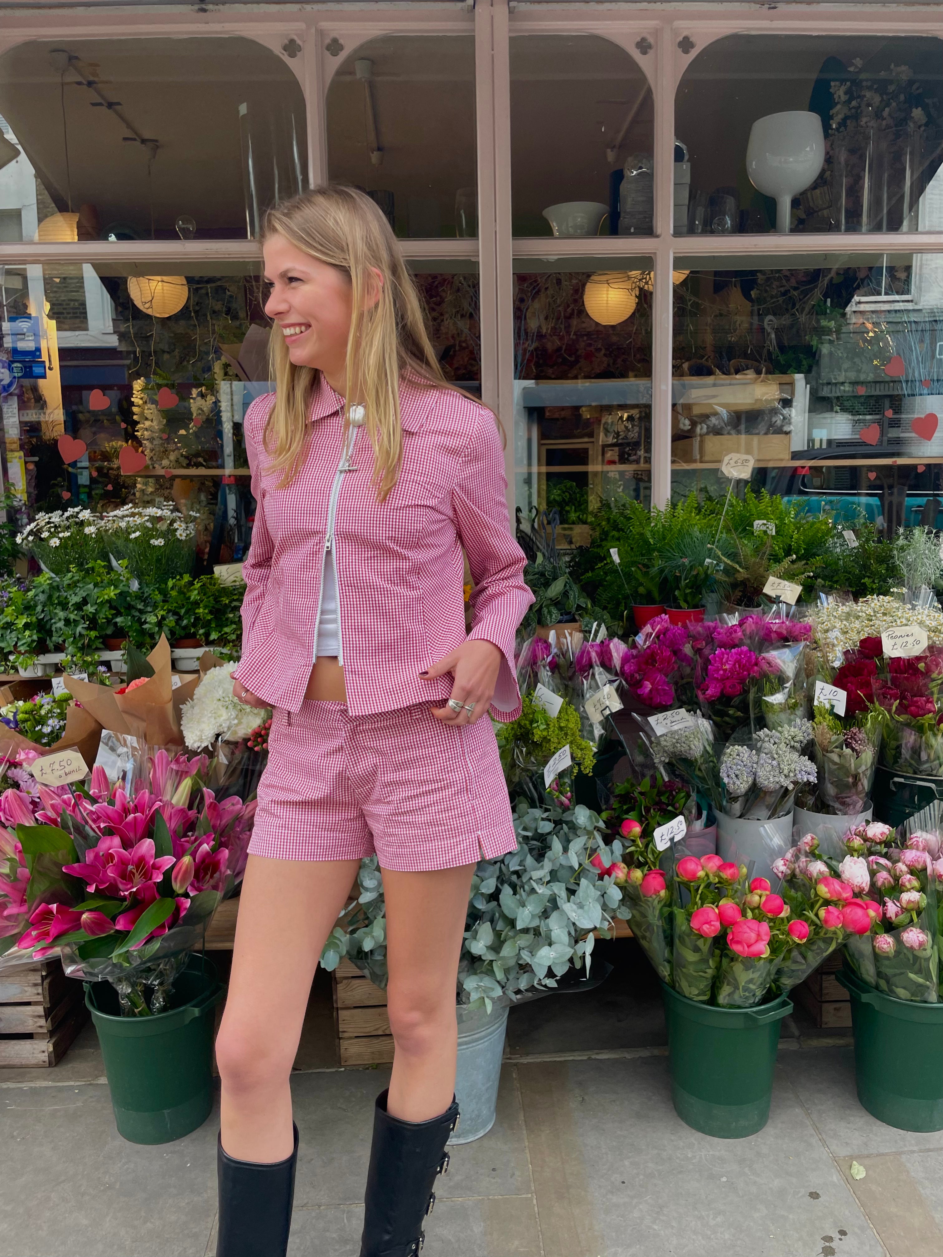 The Polly Jacket - Red Gingham