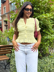 The Esme Blouse - Lemon