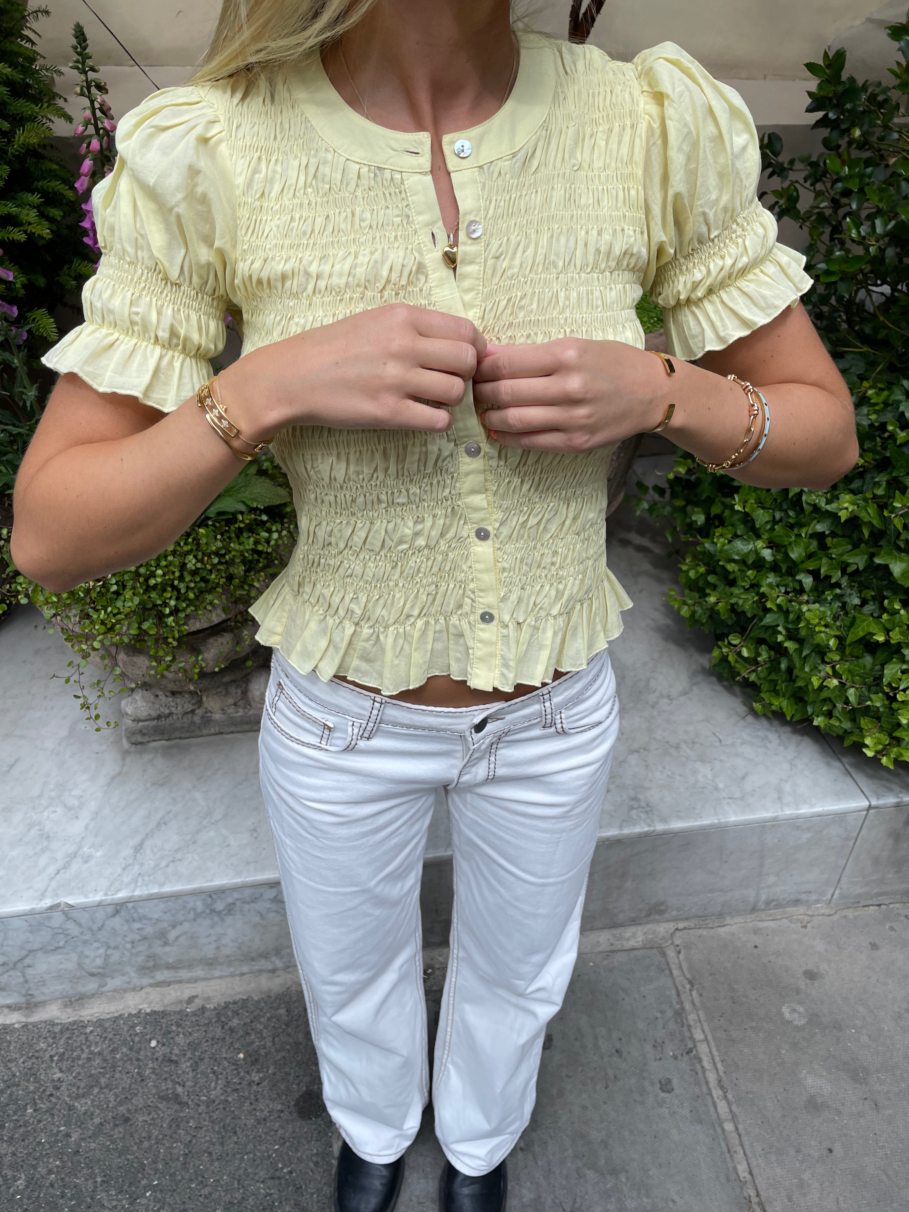 The Esme Blouse - Lemon