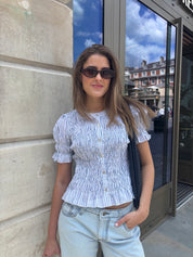 The Esme Blouse - Seaside