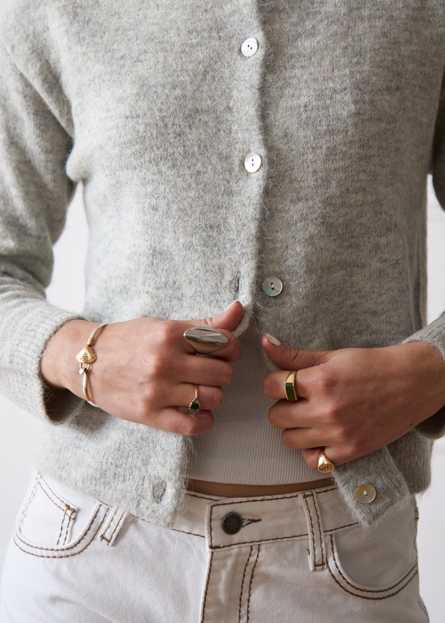 The Elsa Cardigan - Light Grey